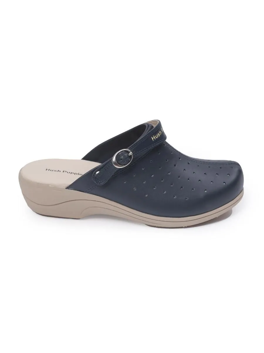 HUSH PUPPIES Women's Shoes Sandals Slides NURSING SHOES - BLUE