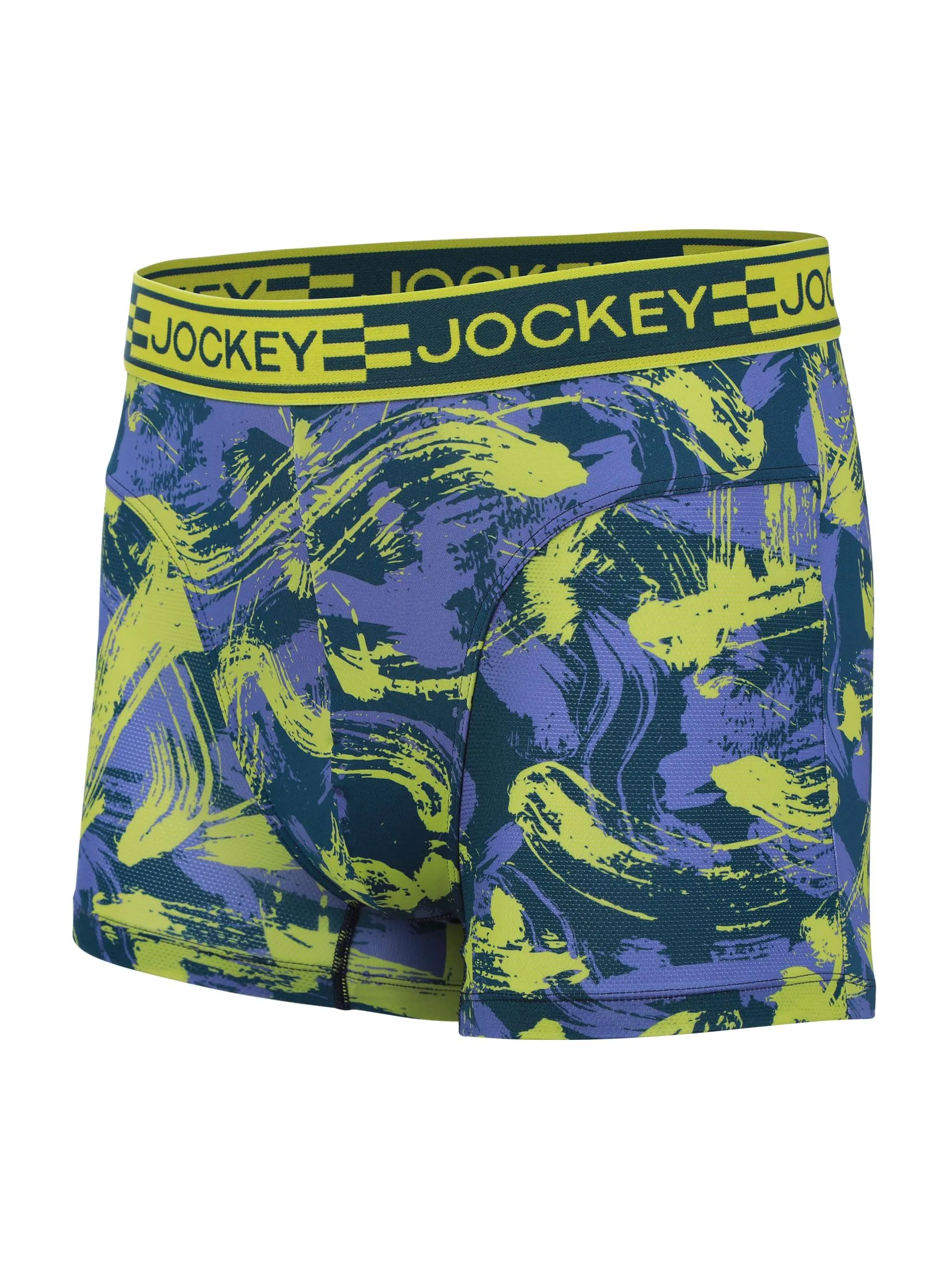 JOCKEY UNDERWEAR Men's SPORT MICROFIBER ACTIVE TRUNKS YELLOW