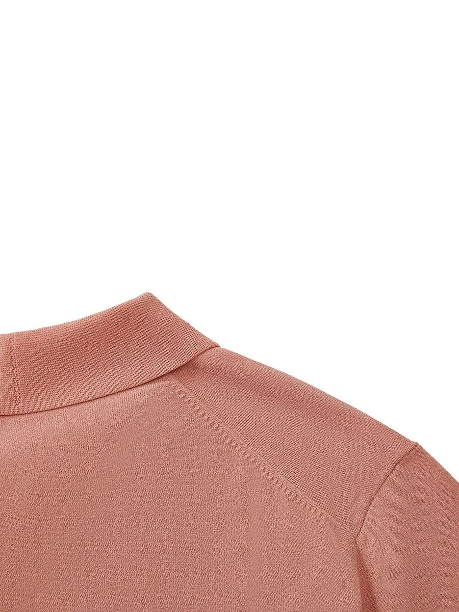 G2000 Men Clothing Viscose Poly Open Collar Polo Smart Fit - Pink