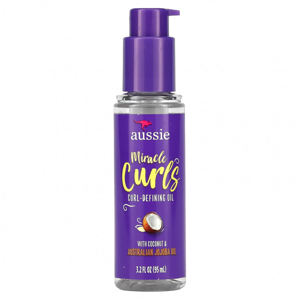 Aussie, Miracle Curls, масло для определения локонов, 95 мл (3,2 жидк. Унции)