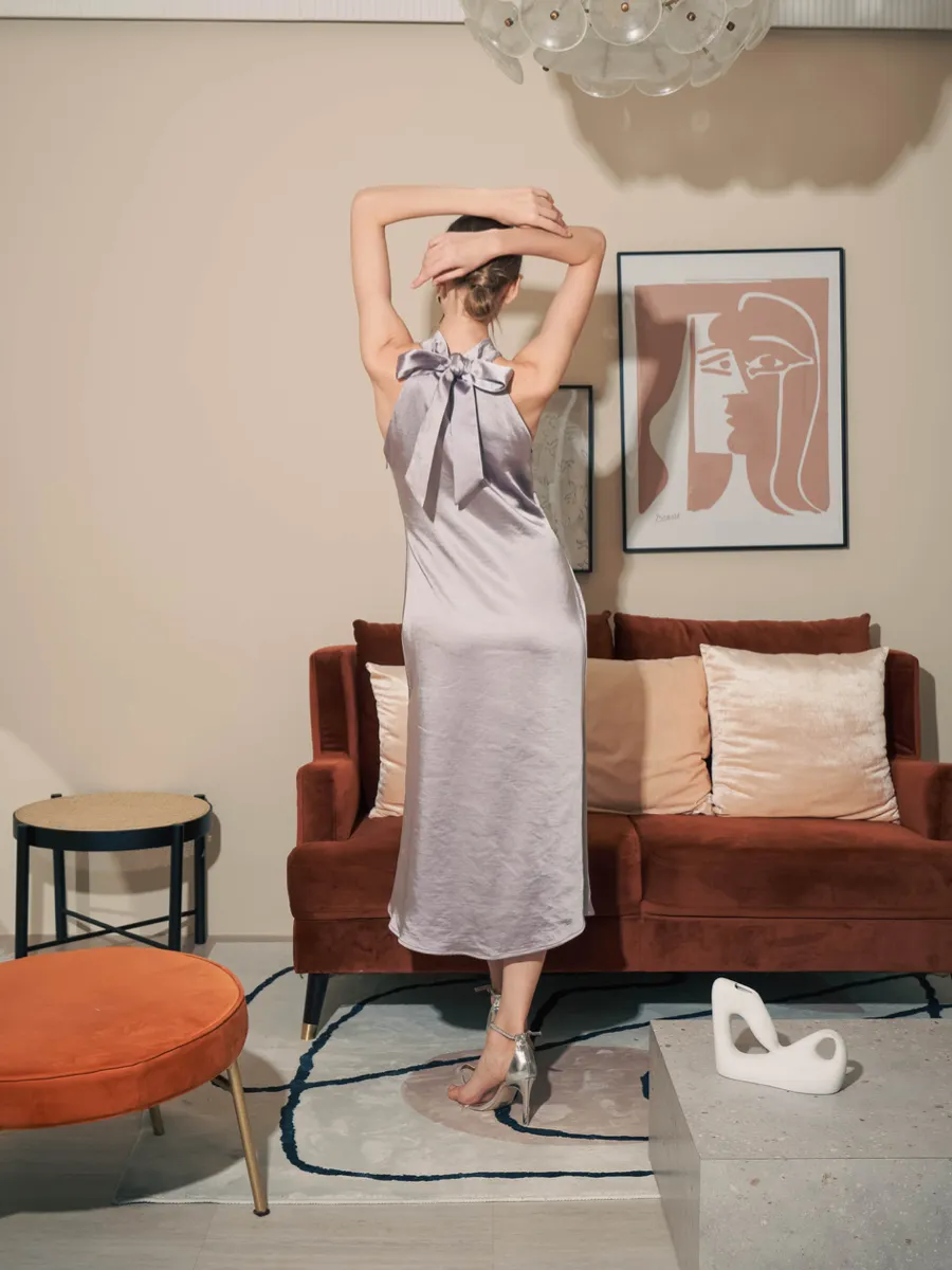 ROSE THE LABEL Grey Eliza Dress