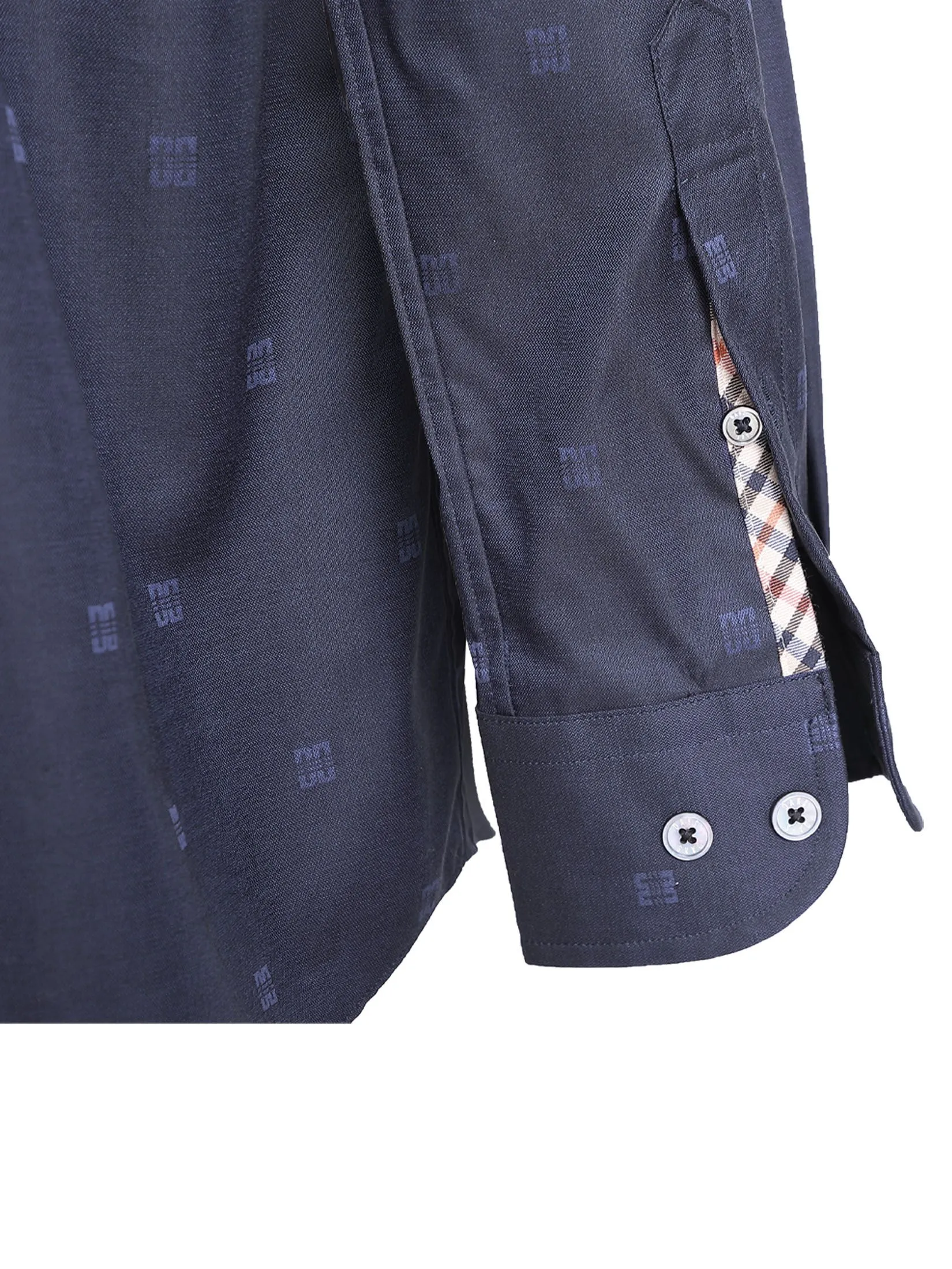 DAKS MEN Long Sleeve Shirt Smart Fit Navy