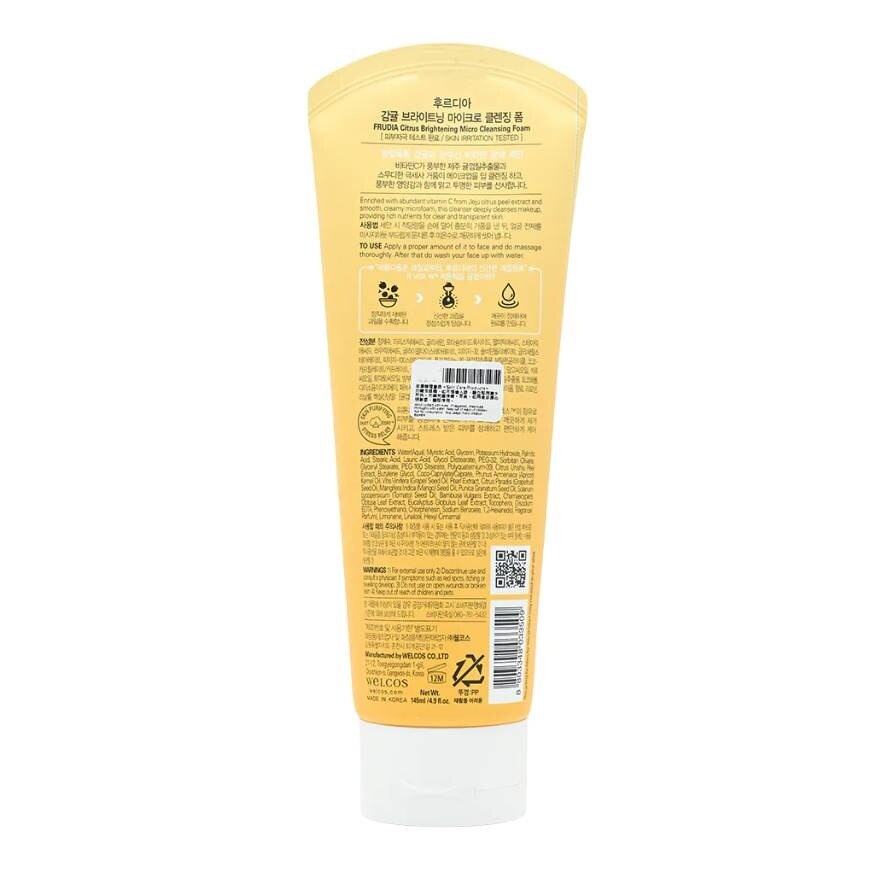 Frudia Cleansing Foam Citrus Brightening Micro 145 Ml.