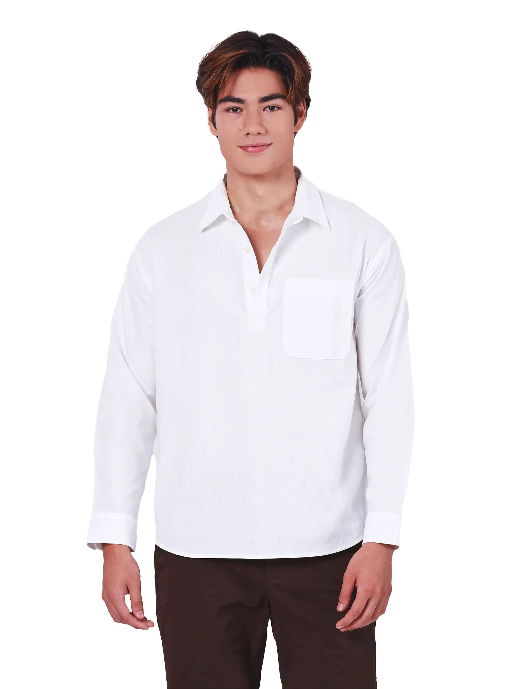 JOHN HENRY Men's Long Sleeves Shirts (Regular Fit) REJUVENATE VACATION White