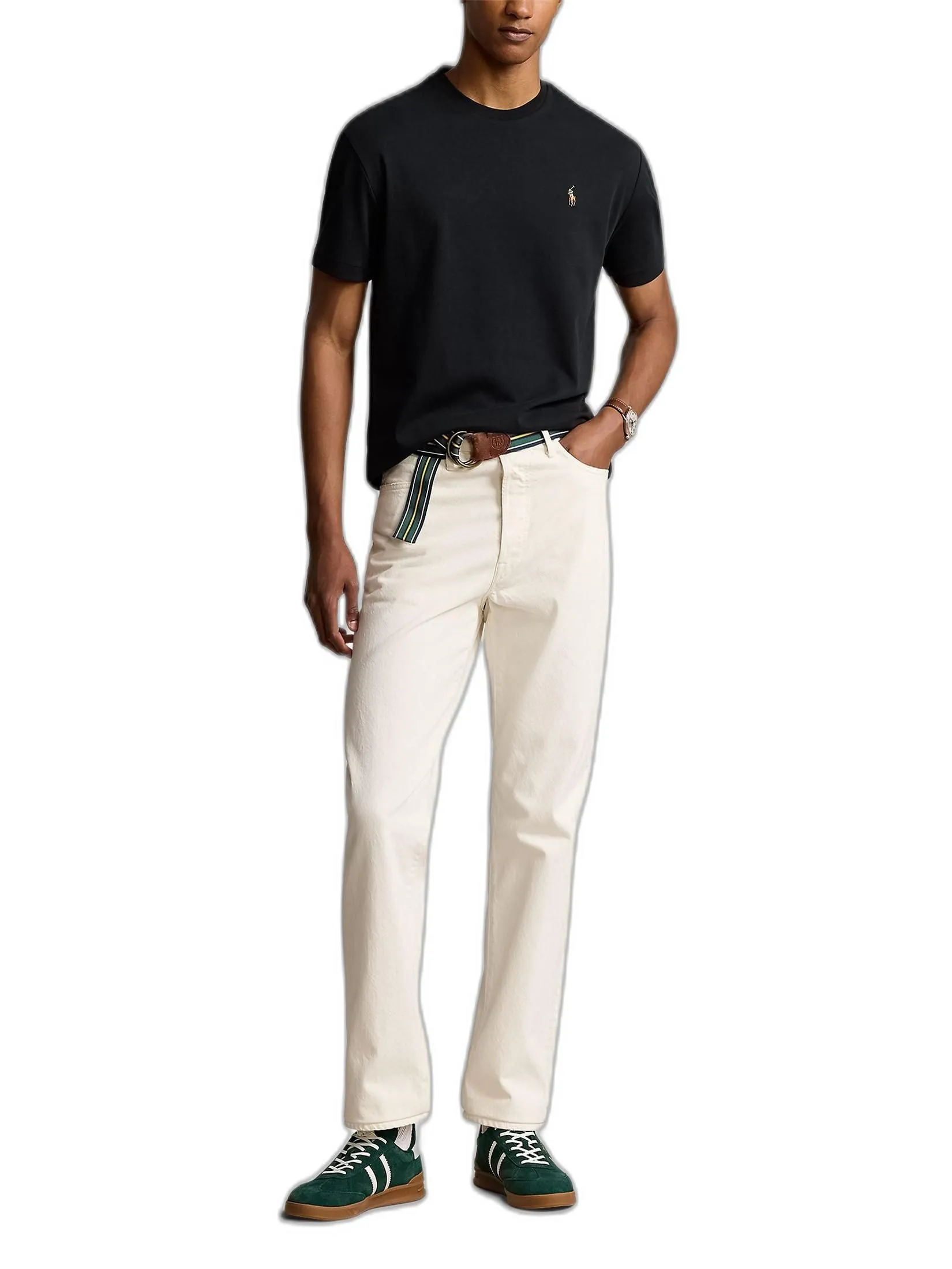 POLO RALPH LAUREN Polo Ralph Lauren TEE-Custom Slim Fit Soft Cotton T-Shirt MNPOTSH1N820099 001 BLACK