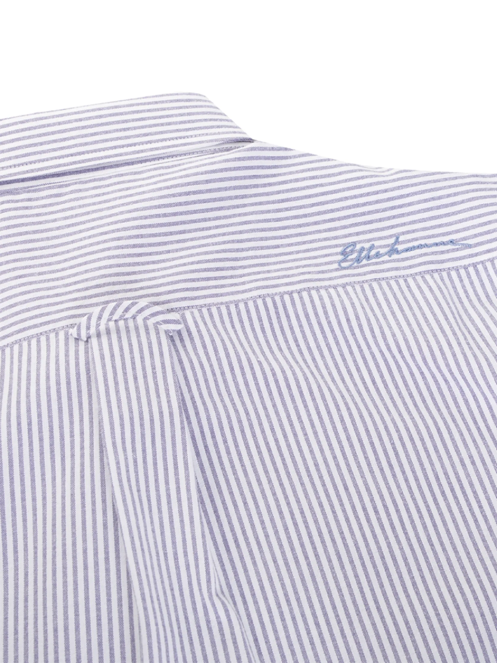 ELLE HOMME Men's long sleeved shirt W8B681 - White/Navy Blue