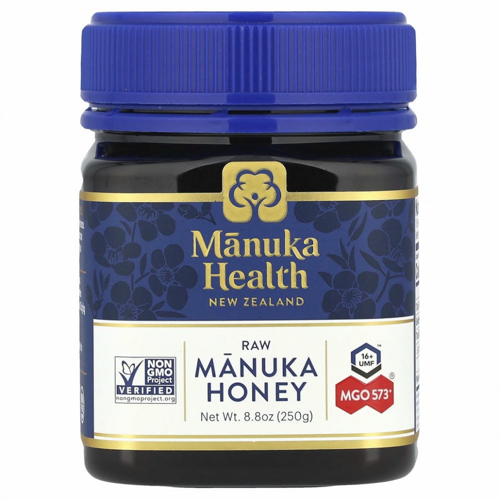 Manuka Health, Мед мануки, MGO 573+, 250 г (8,8 унции)
