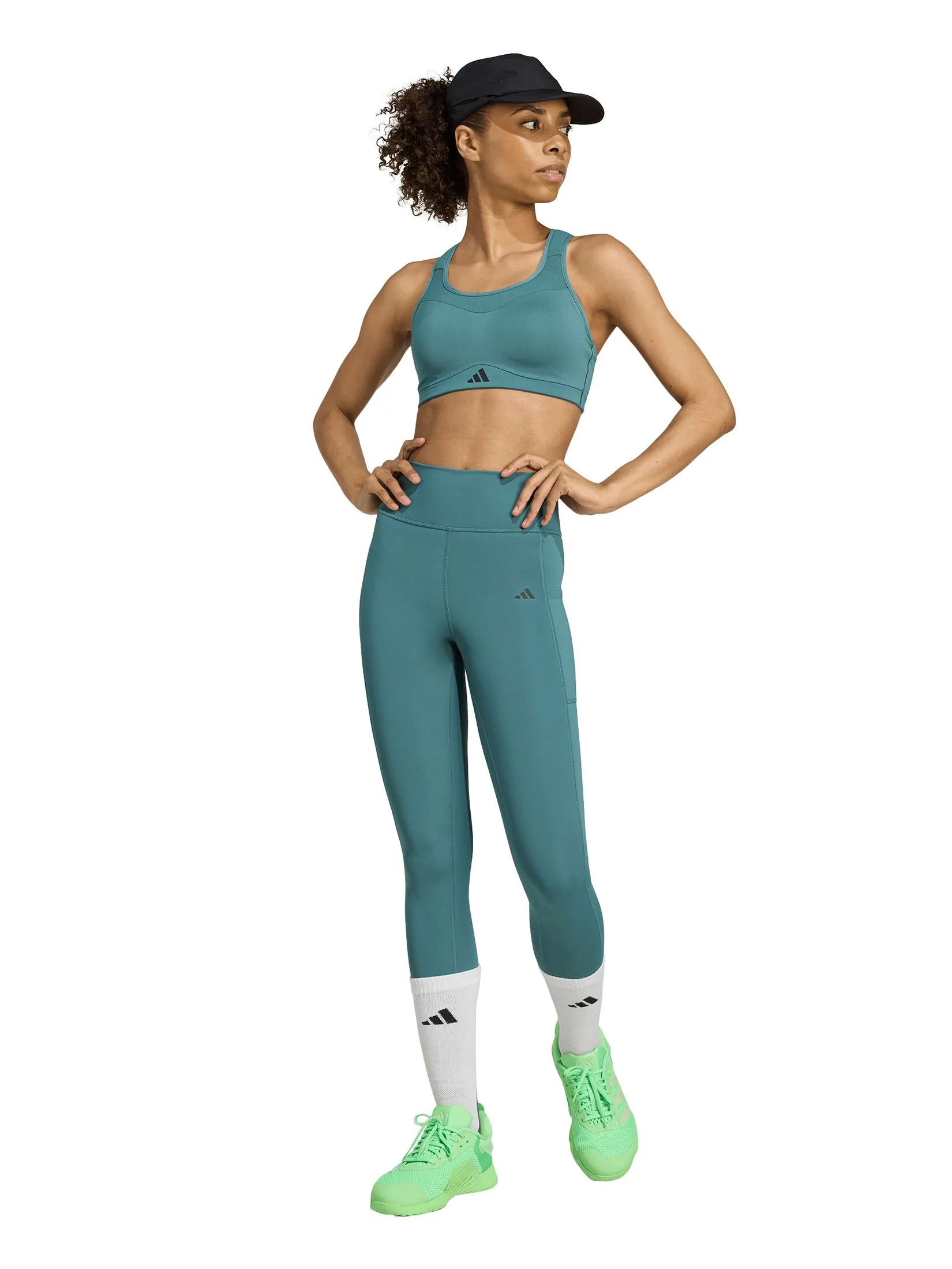 ADIDAS Women Support Bra TLRD Impact Training High Teal