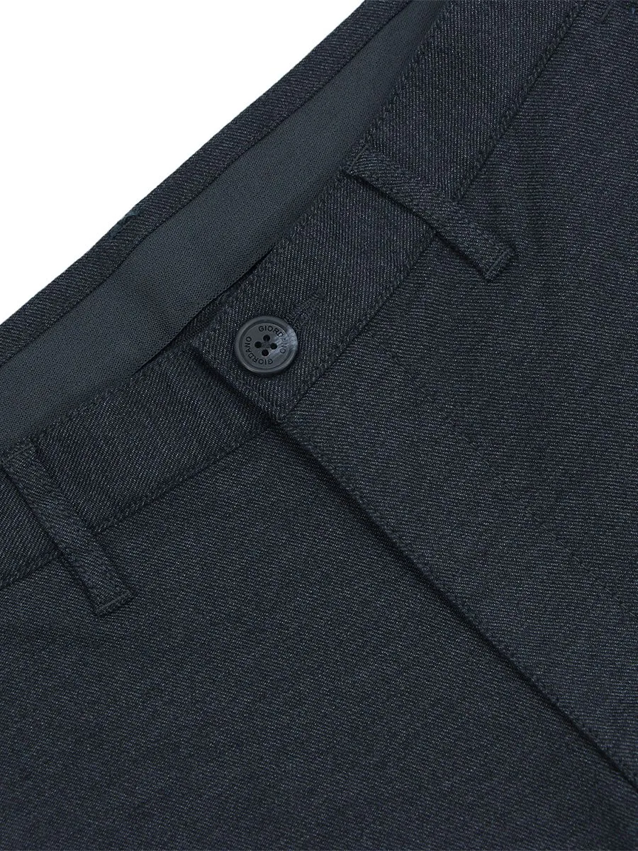 GIORDANO Men's Low rise Slim Taper Super Stretch Pants DK heather grey