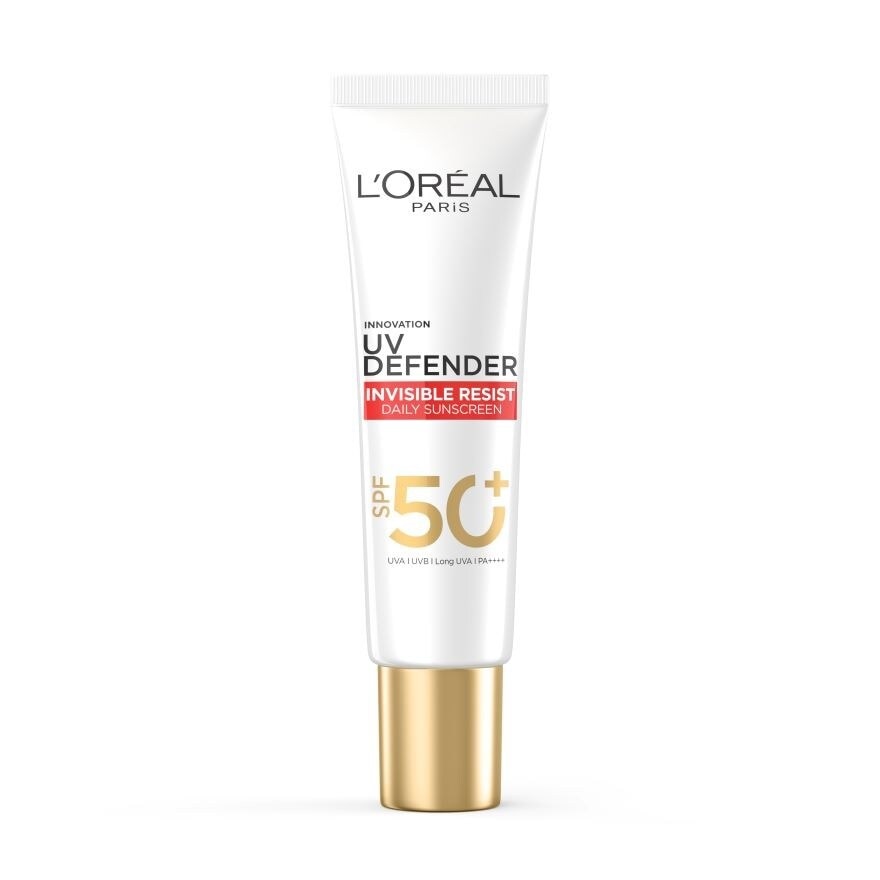 L'Oreal Paris UV Defender Invisible Fluid SPF50+ PA++++ Long UVA 30 Ml. - Red