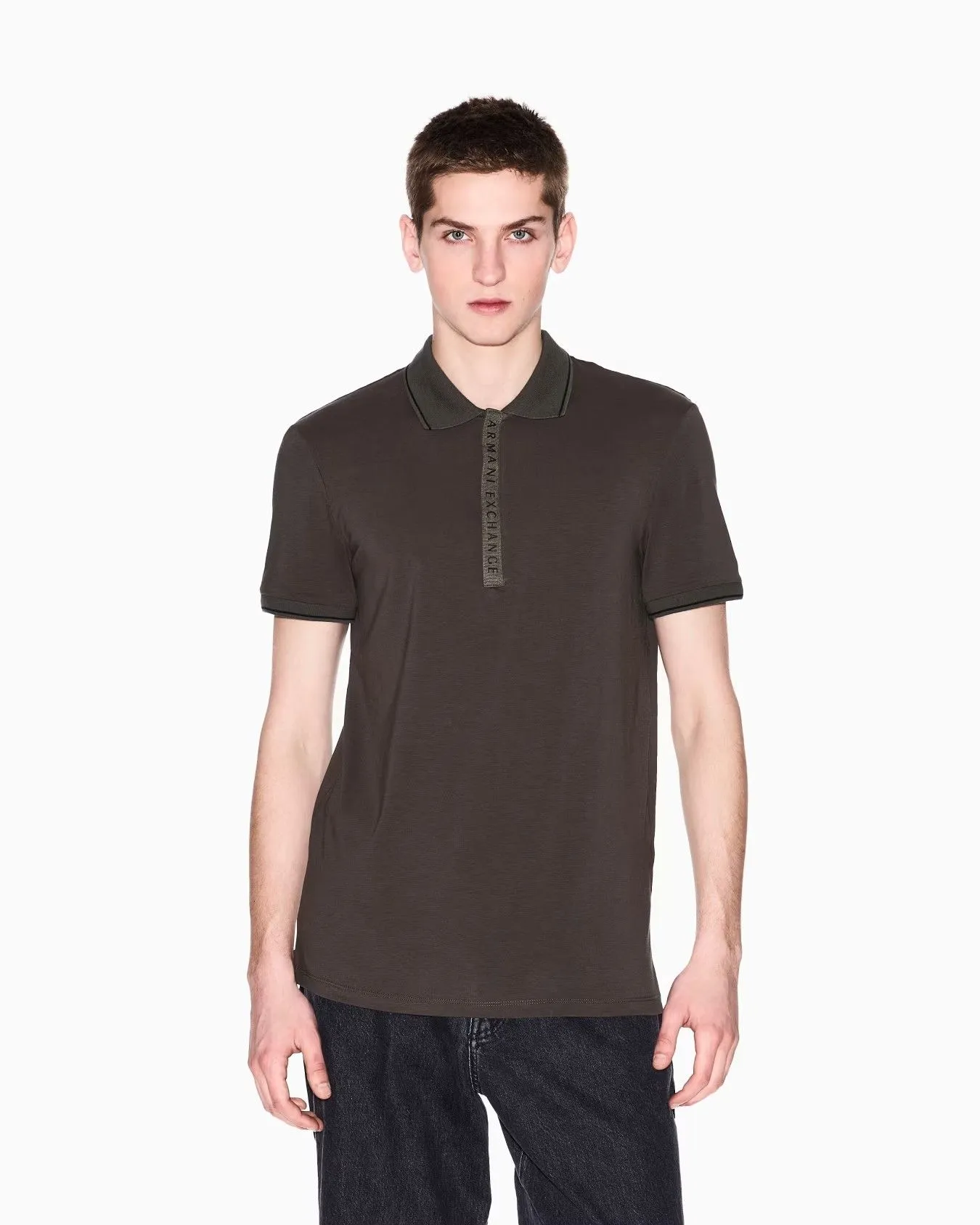 ARMANI EXCHANGE POLO Men 8NZF71-ZJH2Z-U8120 Black