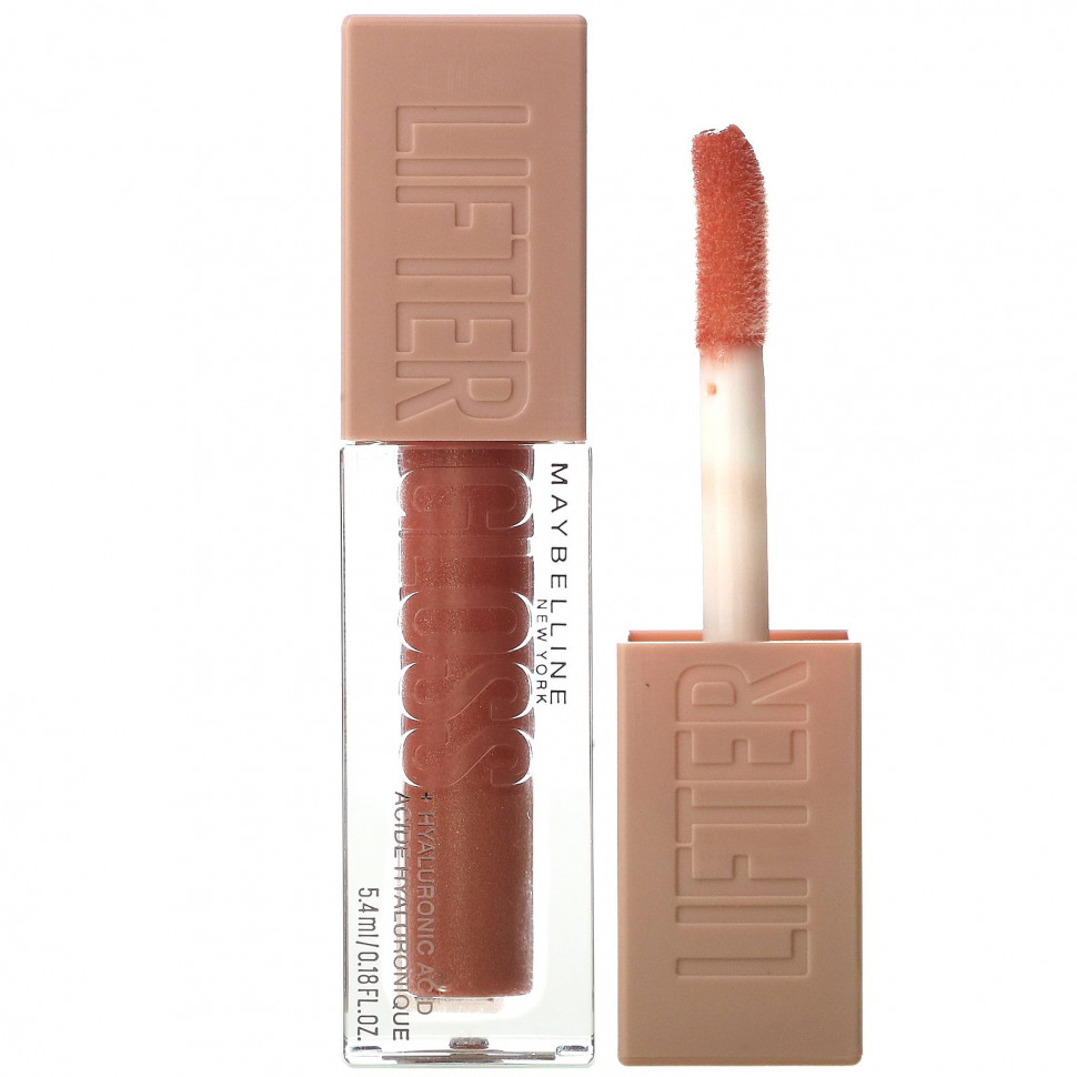 Maybelline, Lifter Gloss с гиалуроновой кислотой, топаз 009, 5,4 мл (0,18 жидк. Унции) - MBY-58393-003 персиково-розовый