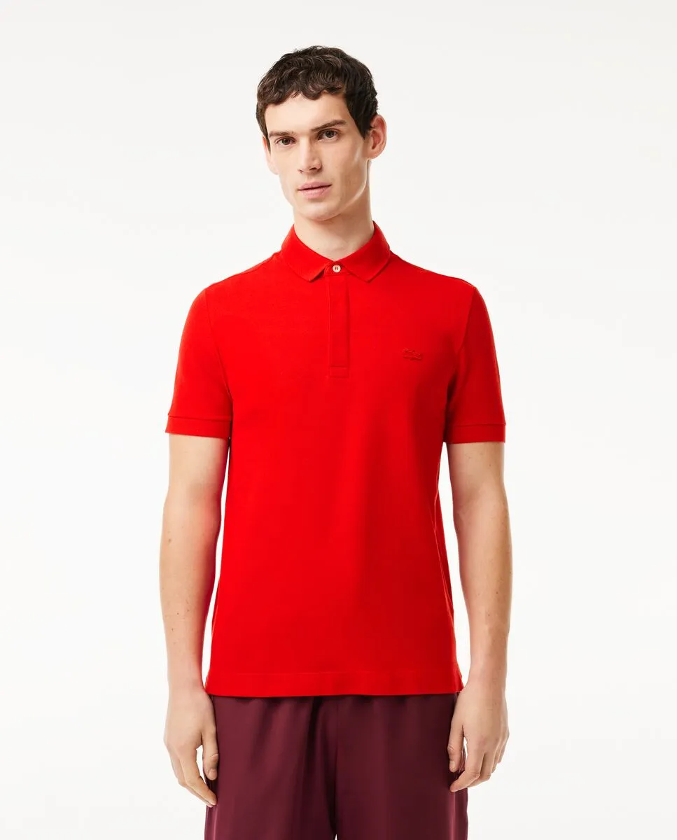 LACOSTE Red Smart Paris Polo Shirt Stretch Cotton