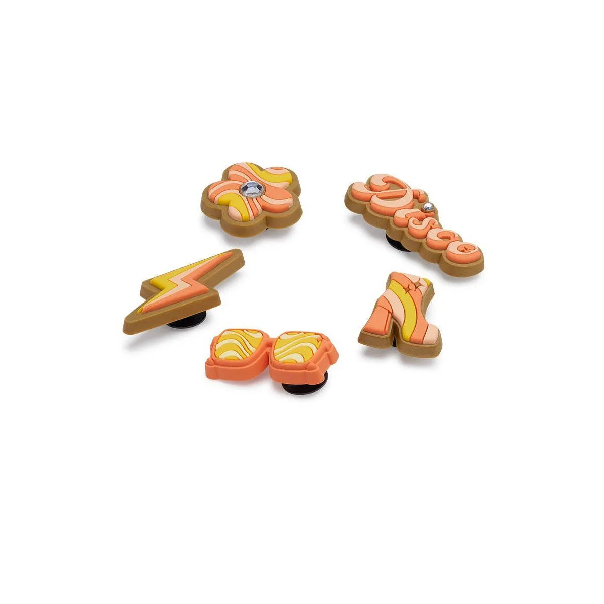 CROCS Jibbitz Shoes Charm Groovy Disco 5-Pack Multi Color - CR024AC206DSTH