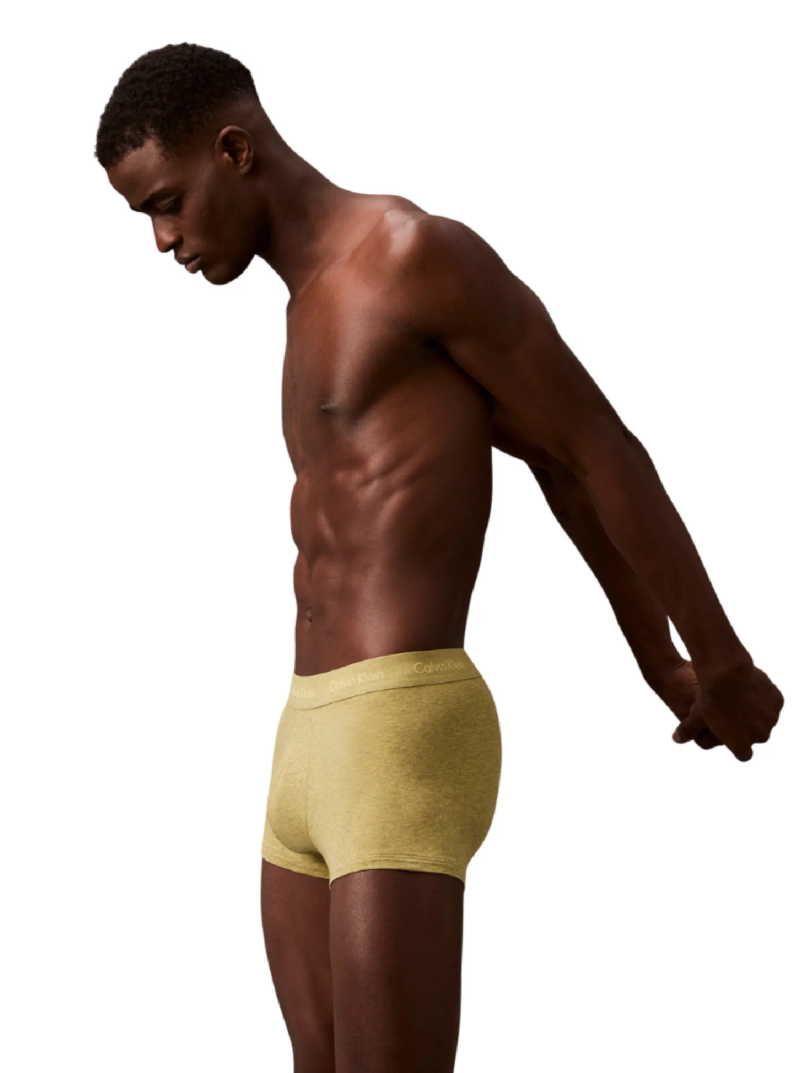 CALVIN KLEIN Men's Icon Cotton Stretch Trunk Yellow