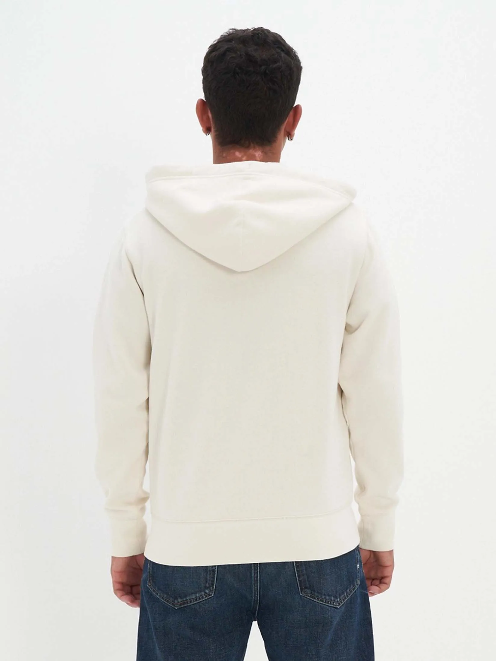 AMERICAN EAGLE MEN 1905 INTL GRAPHIC FZ HOODIE 106 CREAM