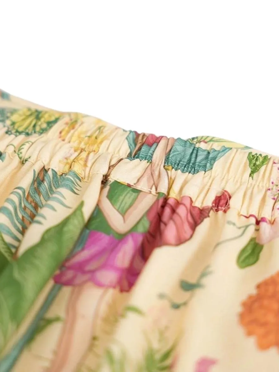 JUNGLE ME Women Bunny Bloom Short Skirt Yellow