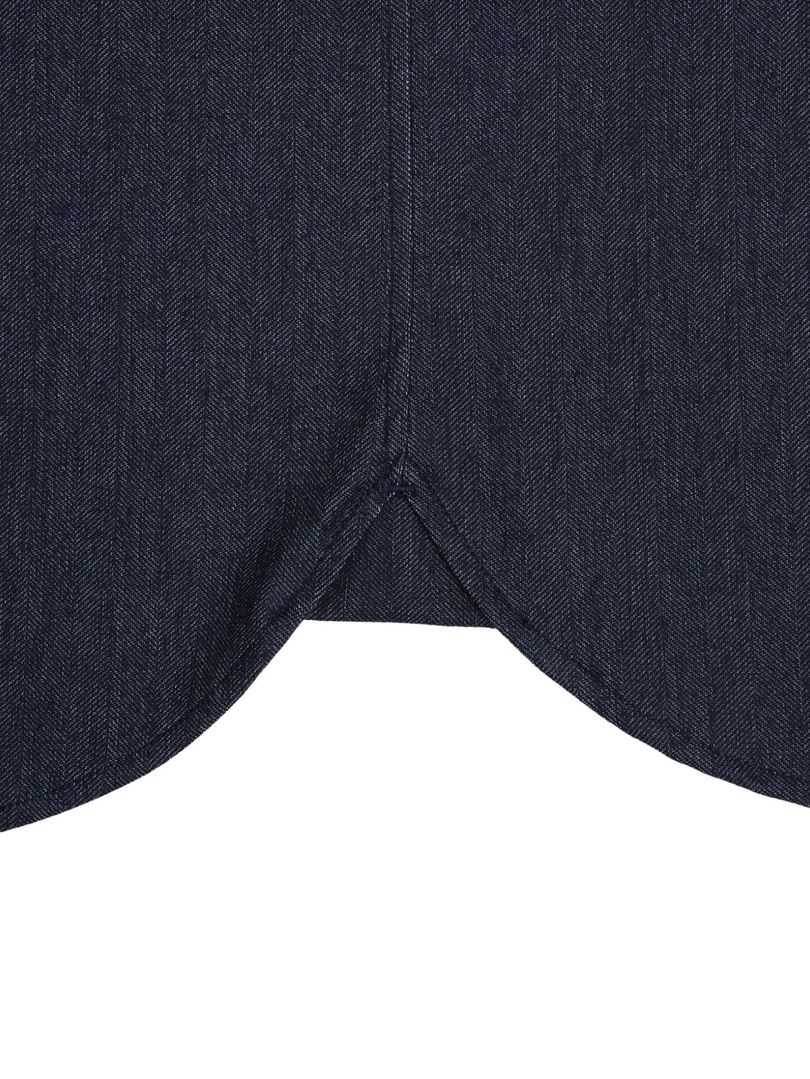 TAKEO KIKUCHI MEN NAVY COTTON POLYESTER JERSEY SS SHIRT