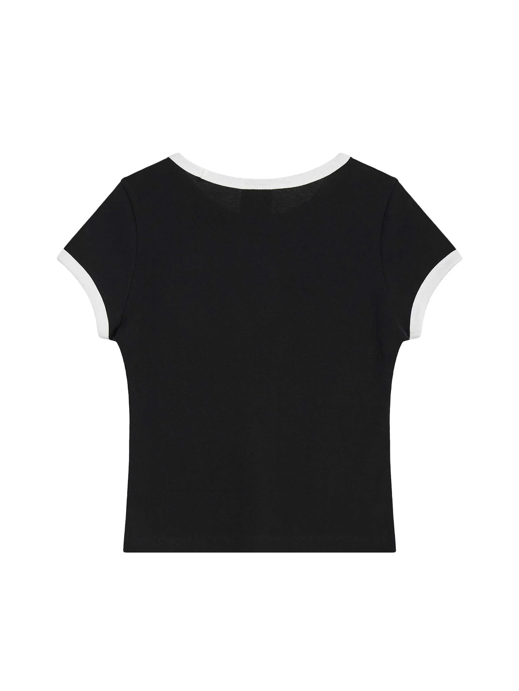 EMIS Women T-Shirt Lettering Rhinestone