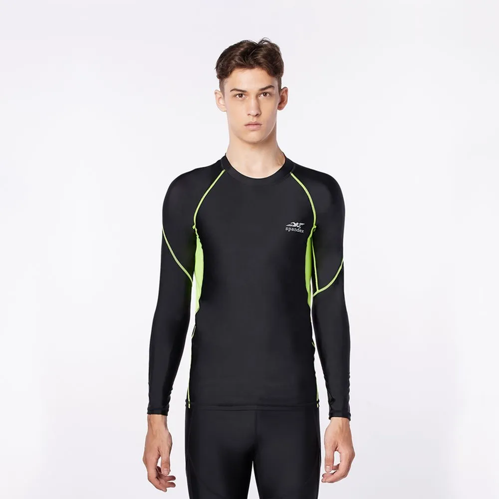 SPANDEX Black/Green-NS003-Compression top