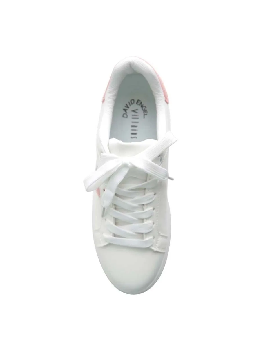 VILLAINS SF SMOOTHLY Women's Comfort Casual Sneakers WHITE PINK