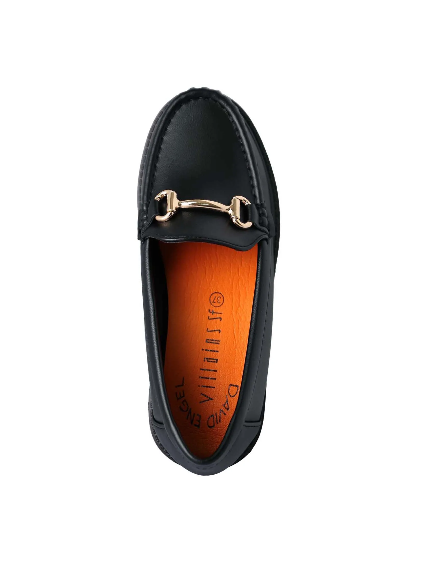 VILLAINS SF ROVE Women's Platform Loafer Heels BLACK