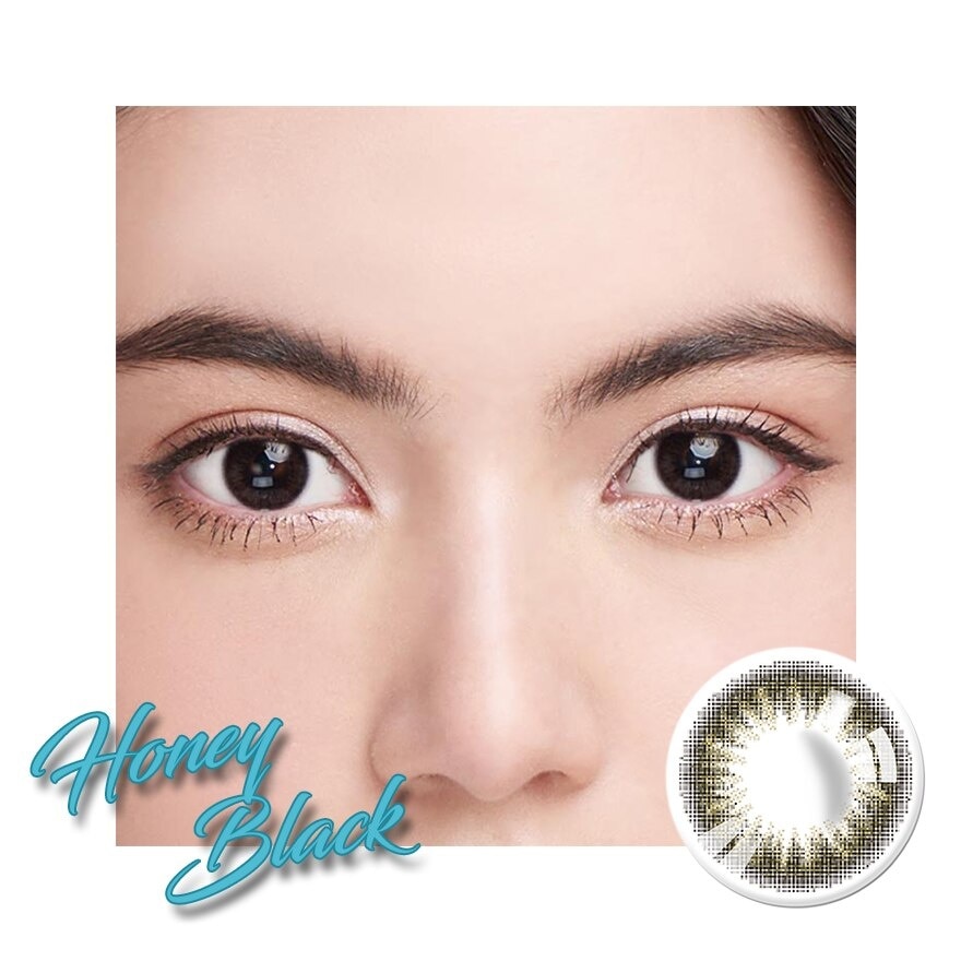 Lollipop On Style Honey Black Contact Lens Monthly Power -02.00  (2 pieces)