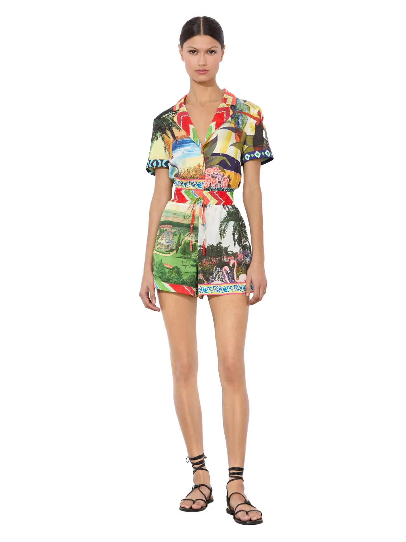 ALICE AND OLIVIA Women Romper Leighton Pajama Multi-Color