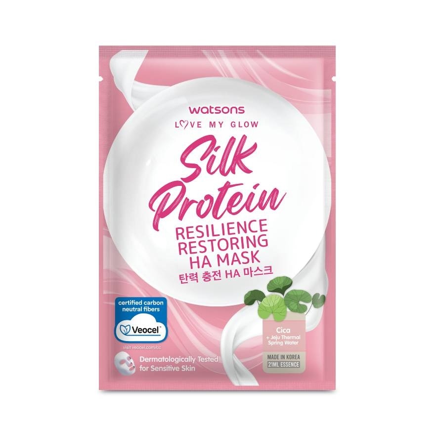 Watsons Love My Glow Silk Protein Resilience Restoring Ha Mask 1 Sheet.