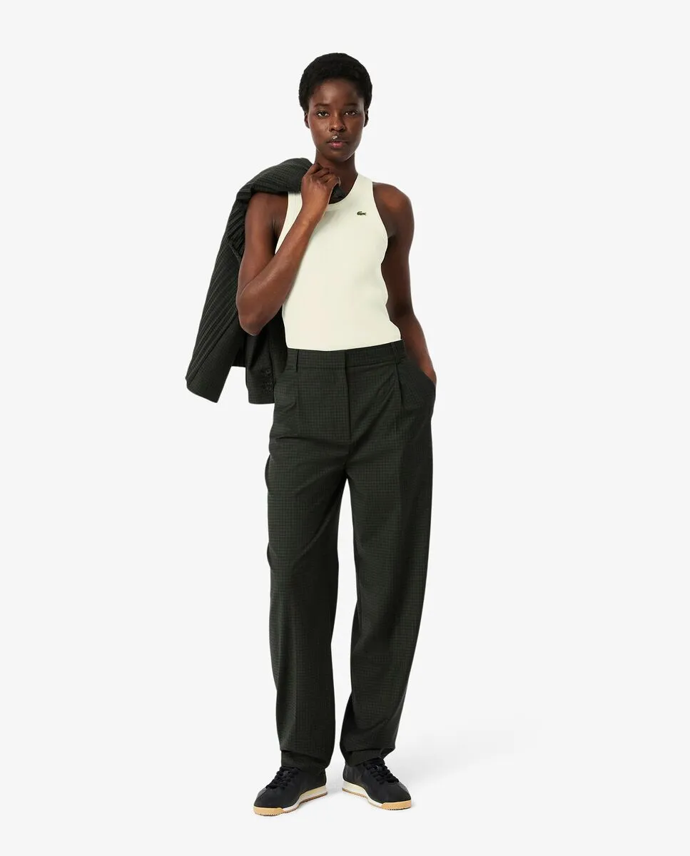 LACOSTE Slim Fit Cotton Tank Top White