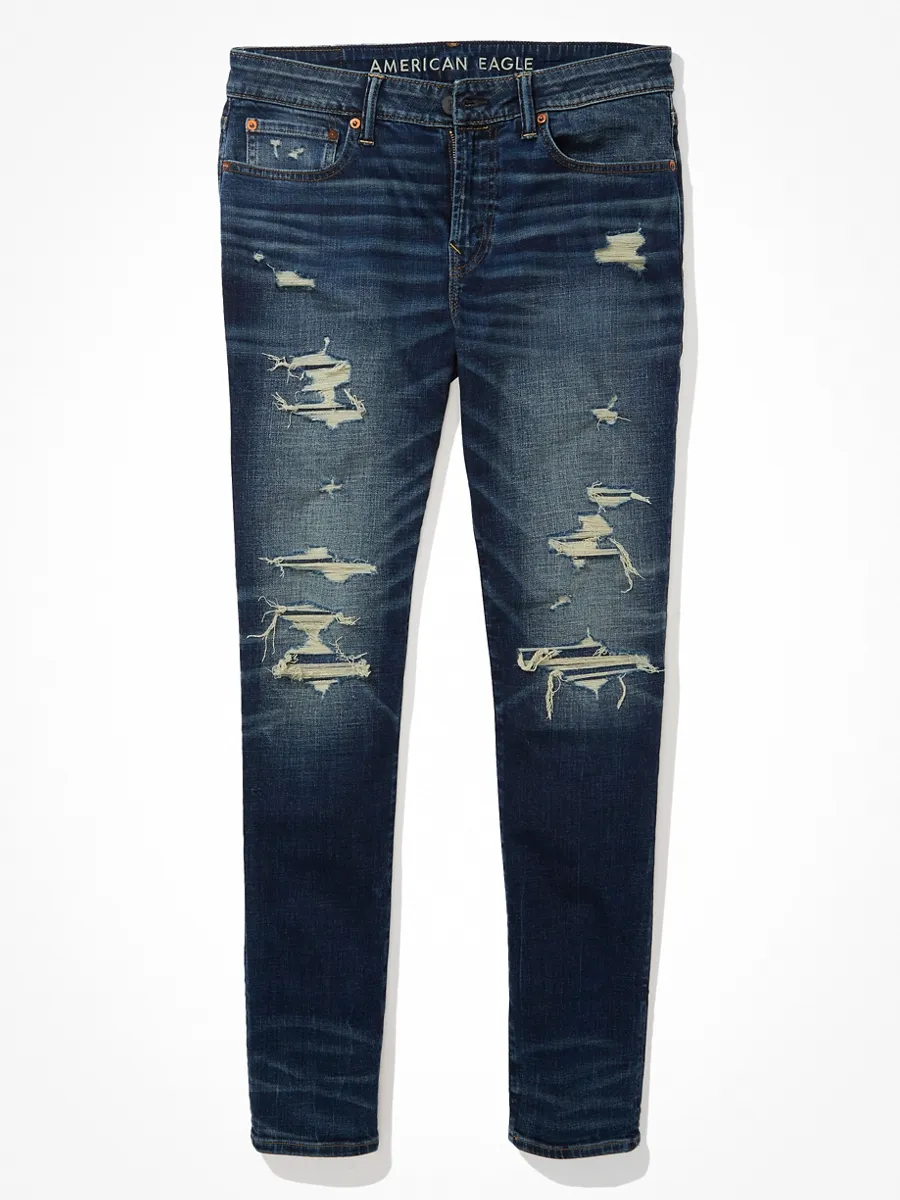 AMERICAN EAGLE DARK DESTROY SKINNY FIT 832 DARKEN DESTROY