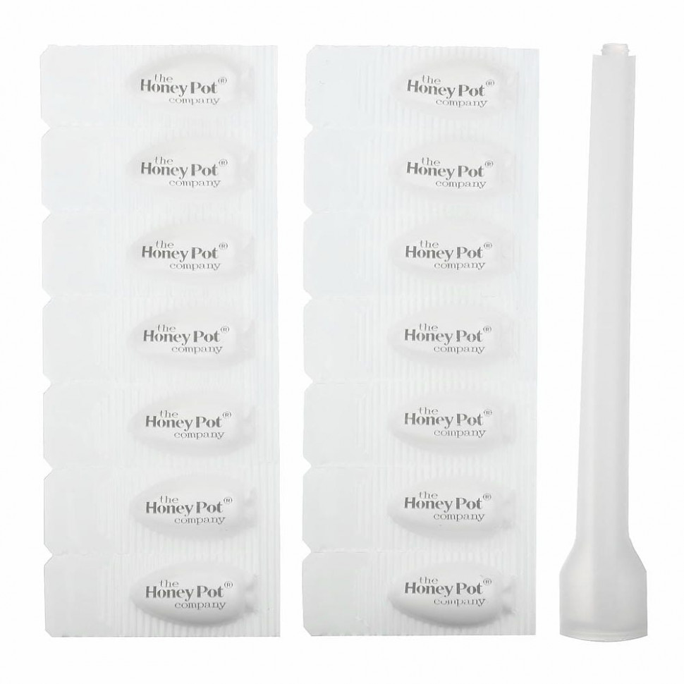 The Honey Pot Company, Борная кислота и травы, Суппозитории + аппликатор, 14 супозиториев, 1 аппликатор