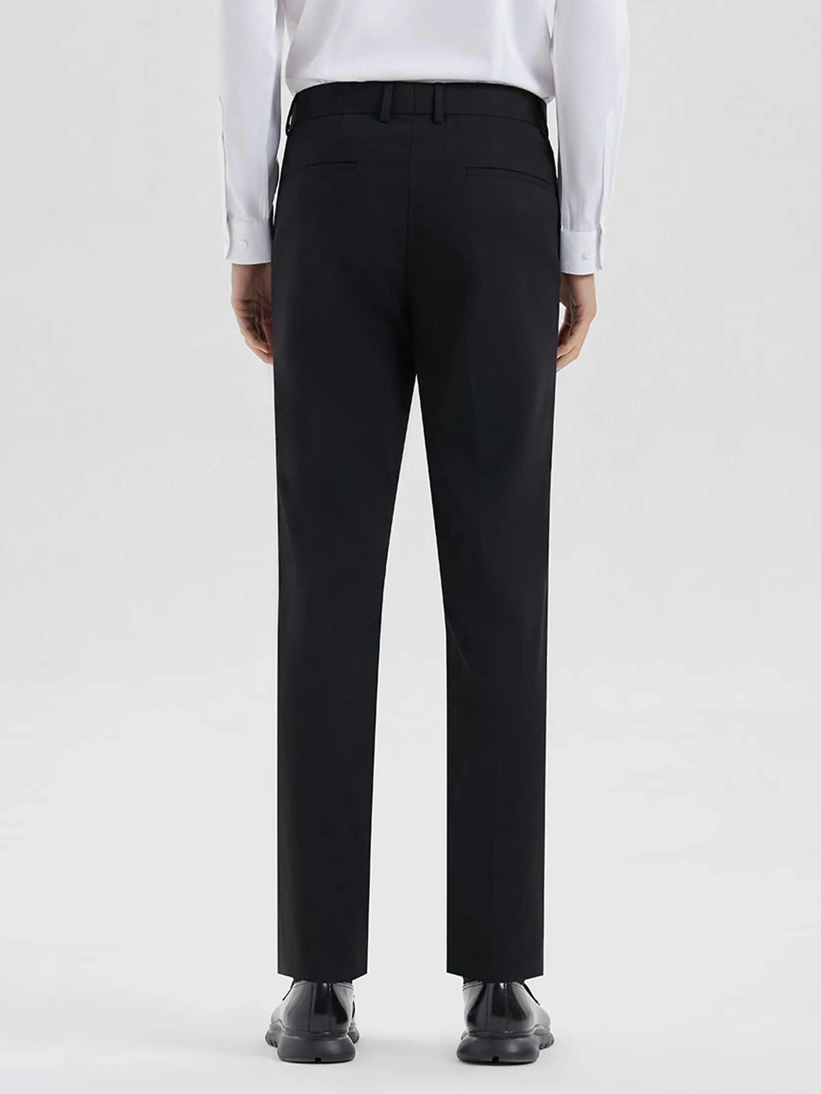 DAPPER DAPPER TECHFLEX Slim-Fit Stretch Trousers Black