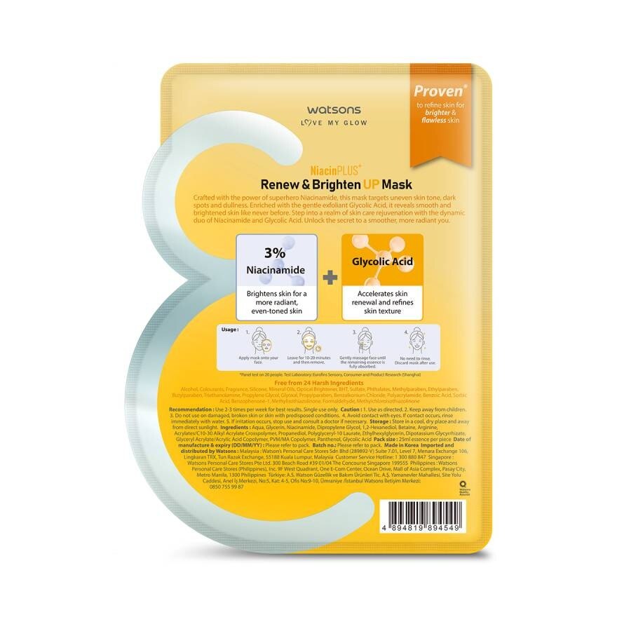 Watsons Renew Brighten Up Mask. 1sheet.