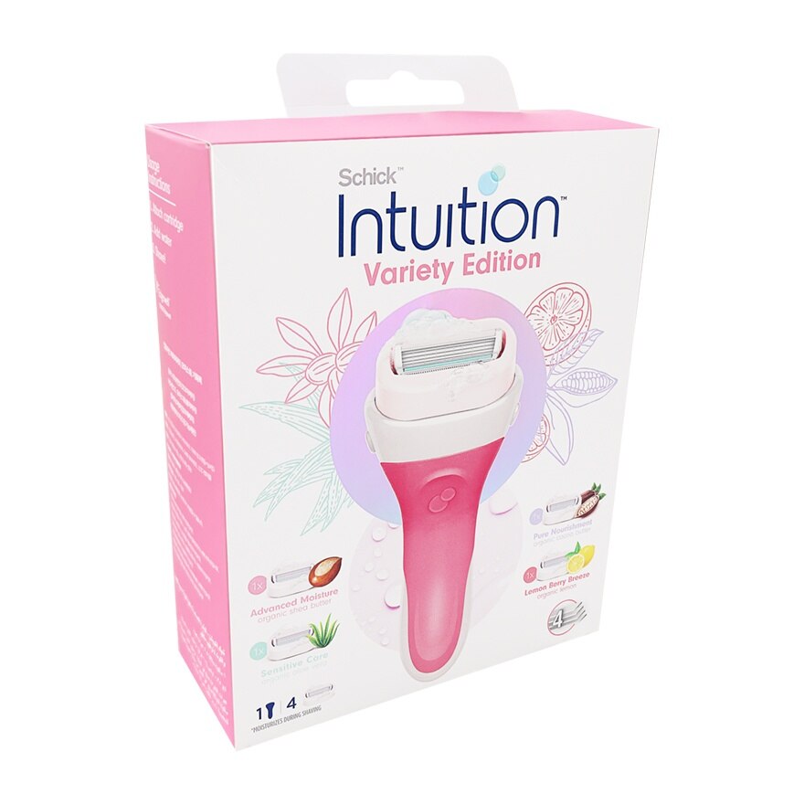 Schick Intuition Variety Edition Razor 1'S+Blades 4'S