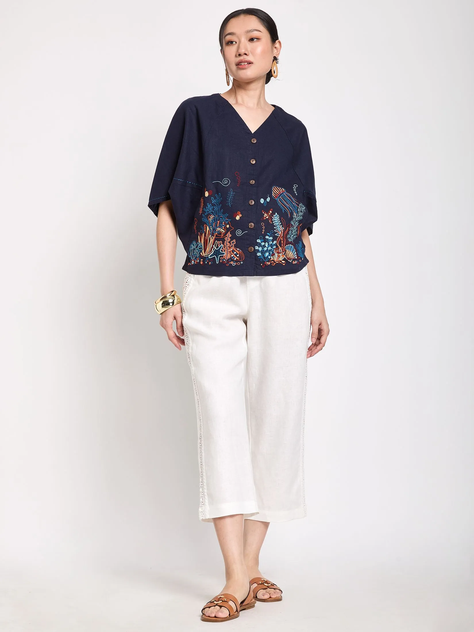 JOURNAL Women Blouse Short Sleeves