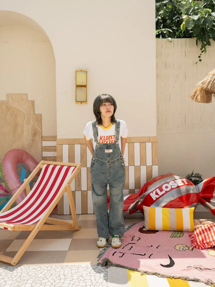 KLOSET&ETCETERA Okinawa Women Jumpsuit Jeans Blue