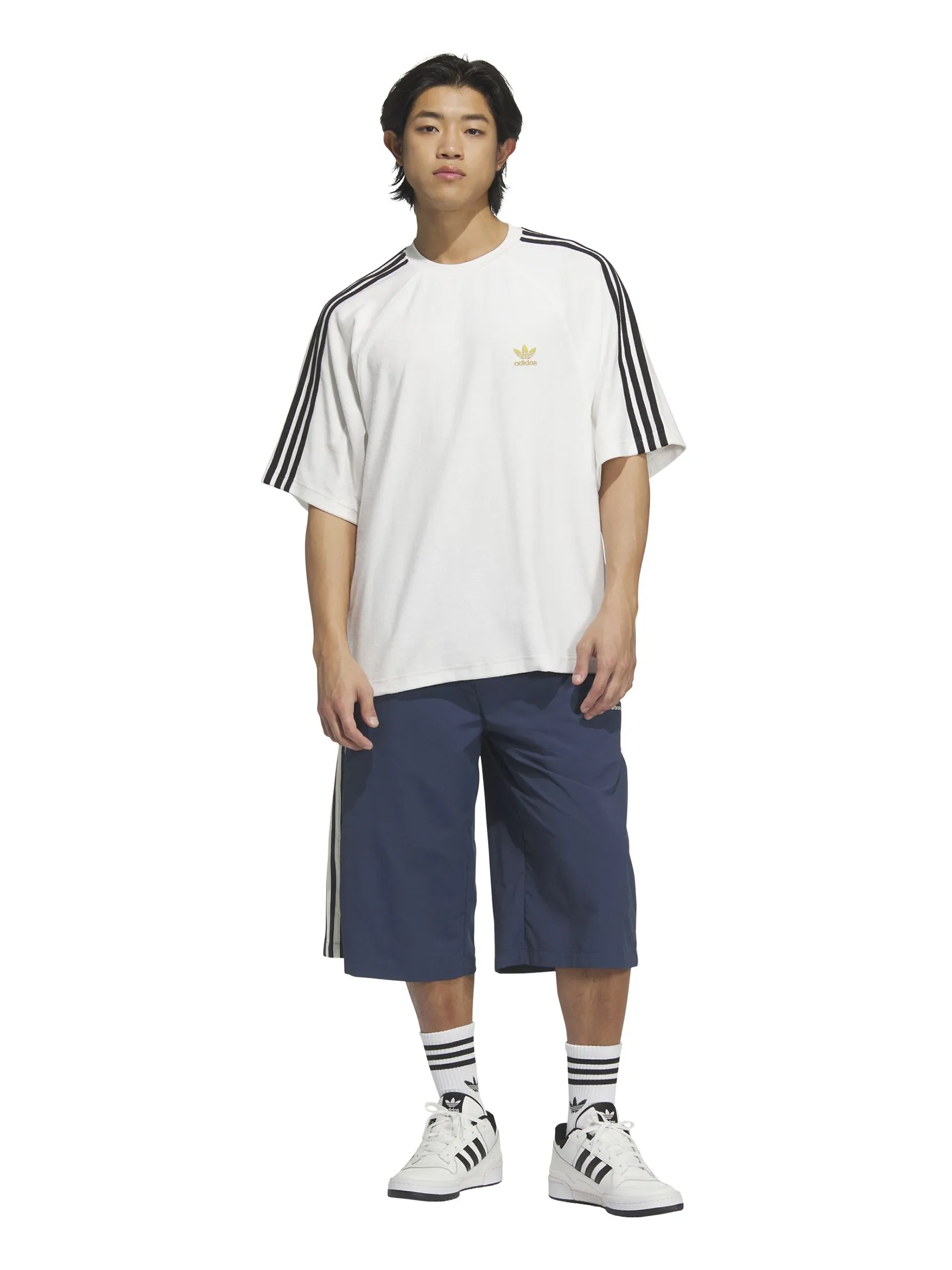 ADIDAS Men Capri Shorts KB5442 Blue / Crew Blue / Cream White