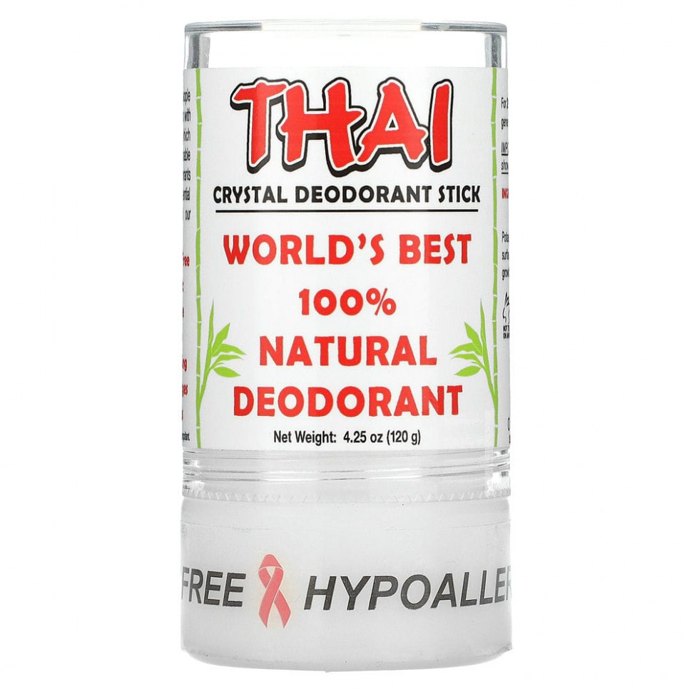 Thai Deodorant Stone, Дезодорант-стик Thai Crystal, 4,25 унции (120 г)