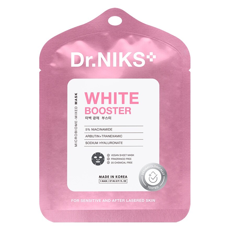 Dr.NIKS Microbiome-Mixed Mask White Booster 1'S - Pink