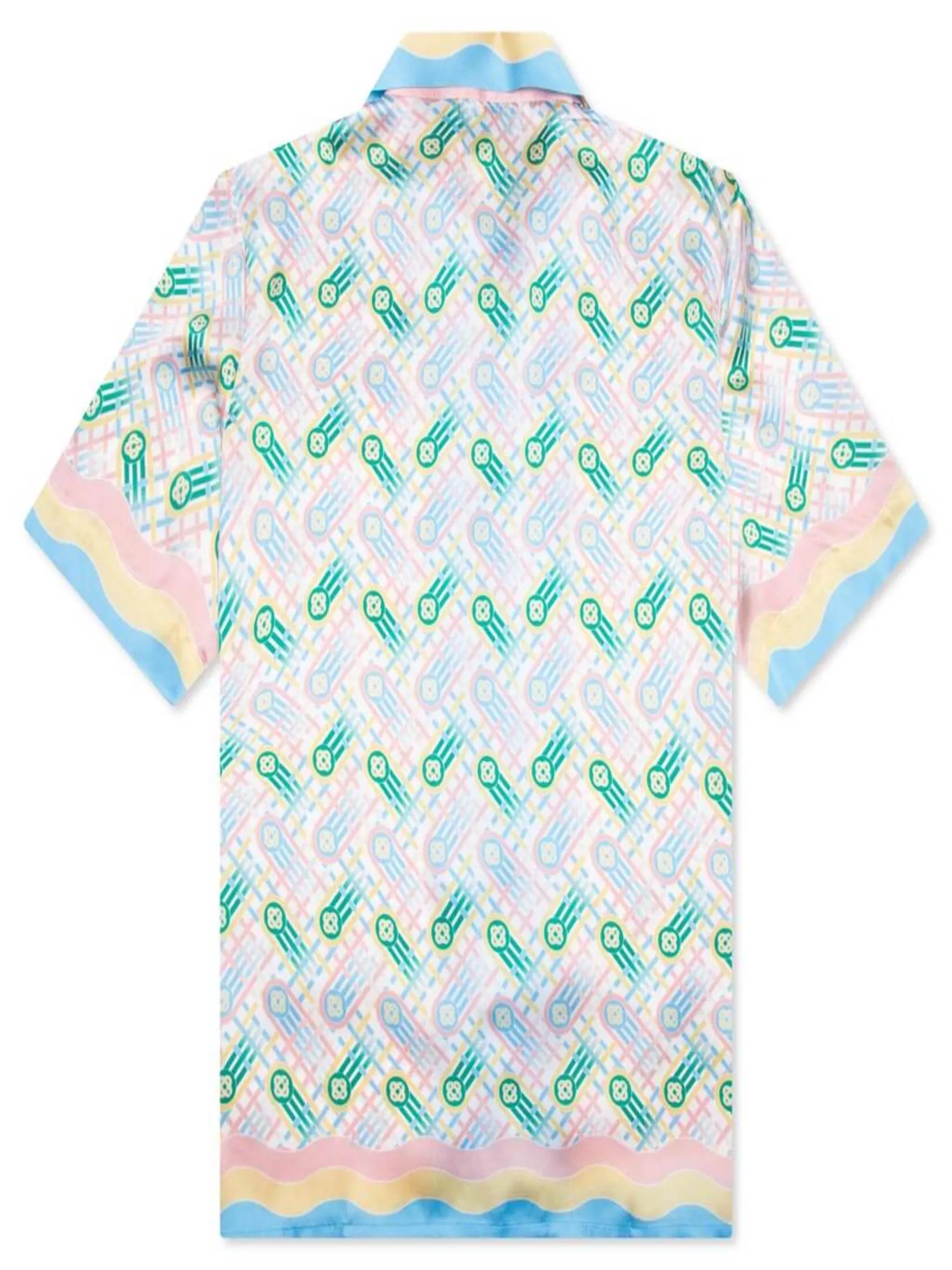 CASABLANCA CUBAN COLLAR SHORT SLEEVE SHIRT IN PING PONG PRINT