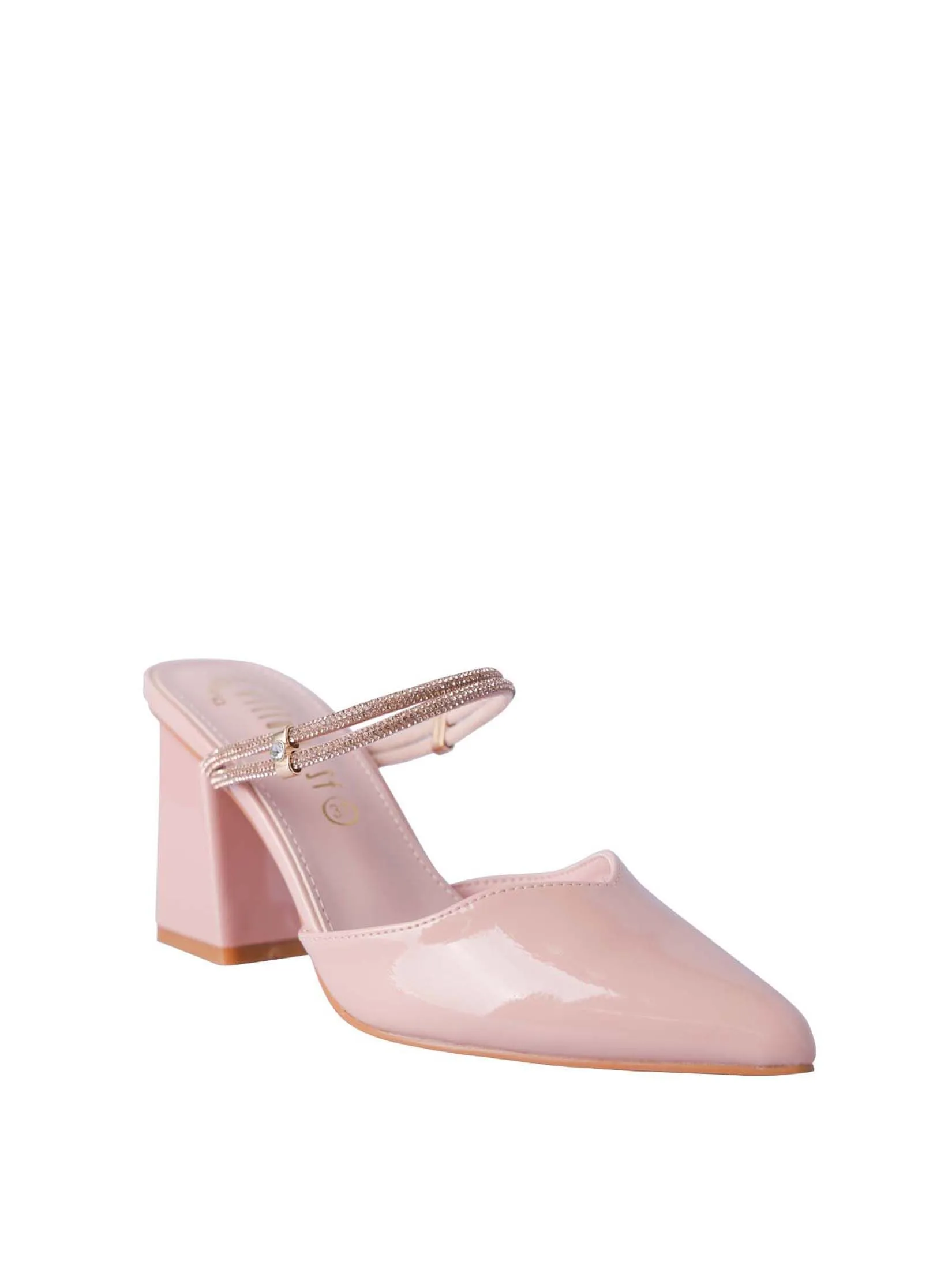 VILLAINS SF TALIA Women's Mule Heels PINK PATENT