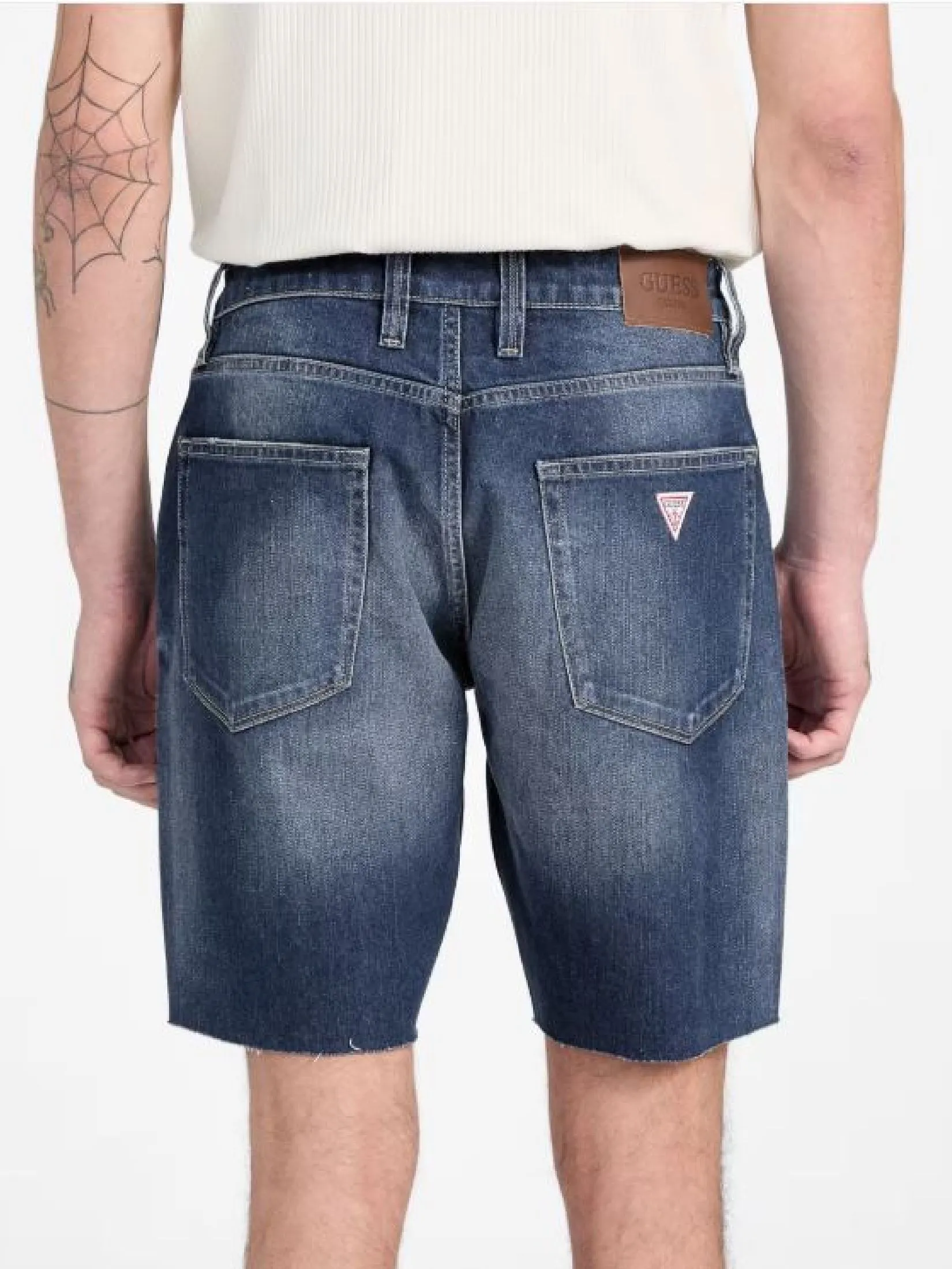 GUESS GUESS MEN  Eco Wyatt DENIM SHORTS  M5GDV2D4Z80  -  Denim