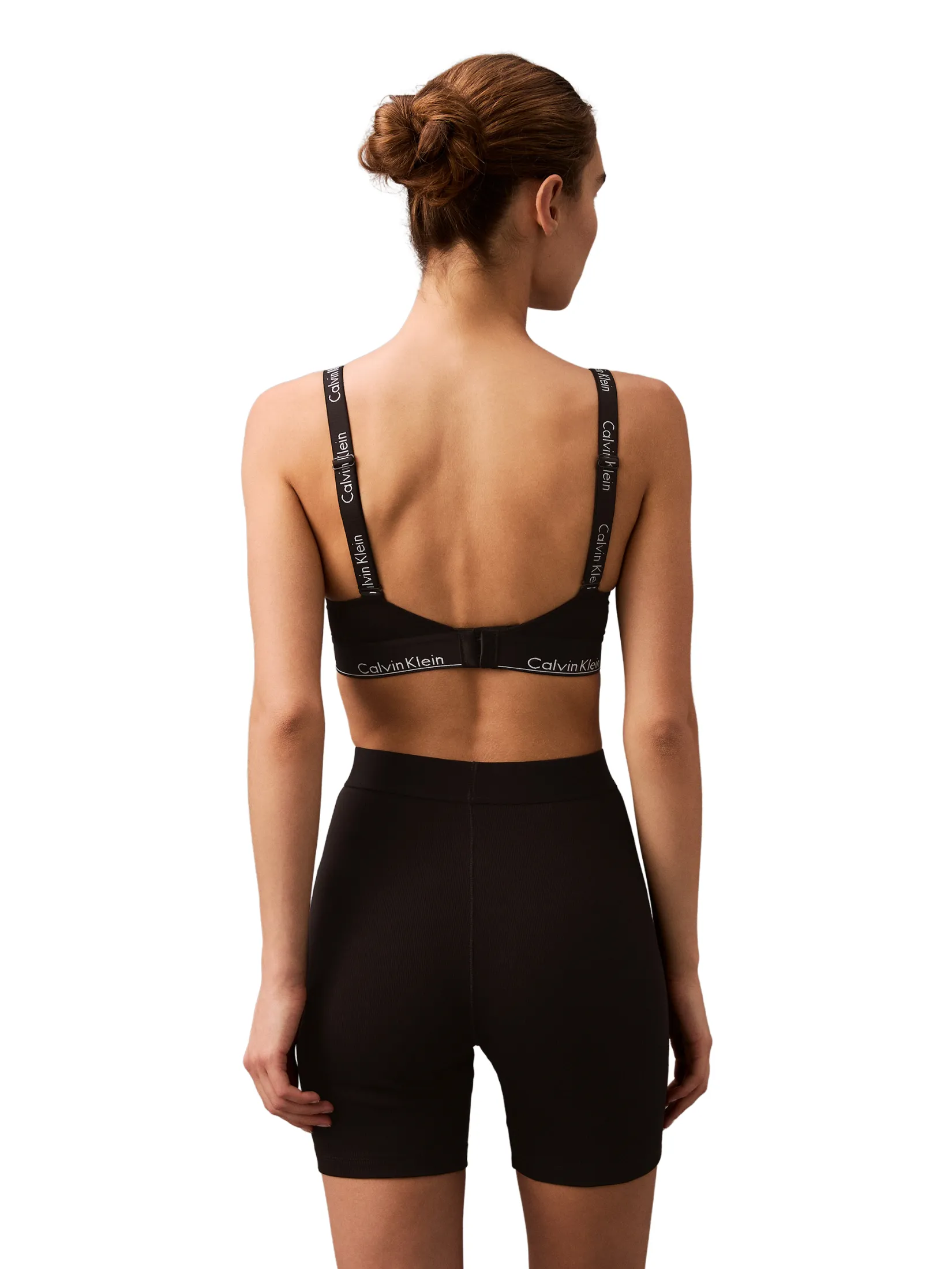 CALVIN KLEIN Cotton Stretch Rib Bike Shorts Black