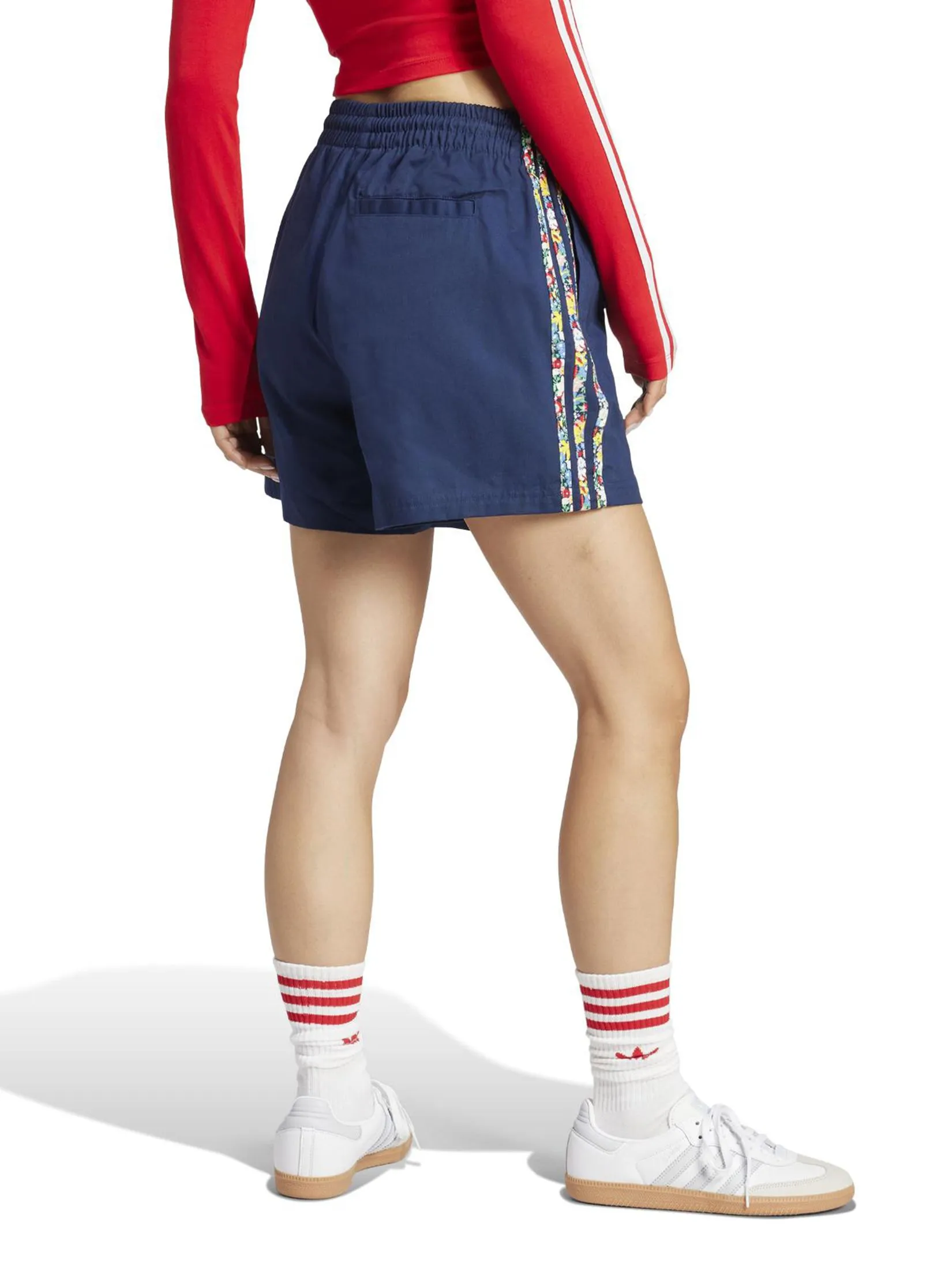 ADIDAS Women Shorts Adidas Originals X Liberty London 3-Stripes Infill Night Indigo / Multicolor