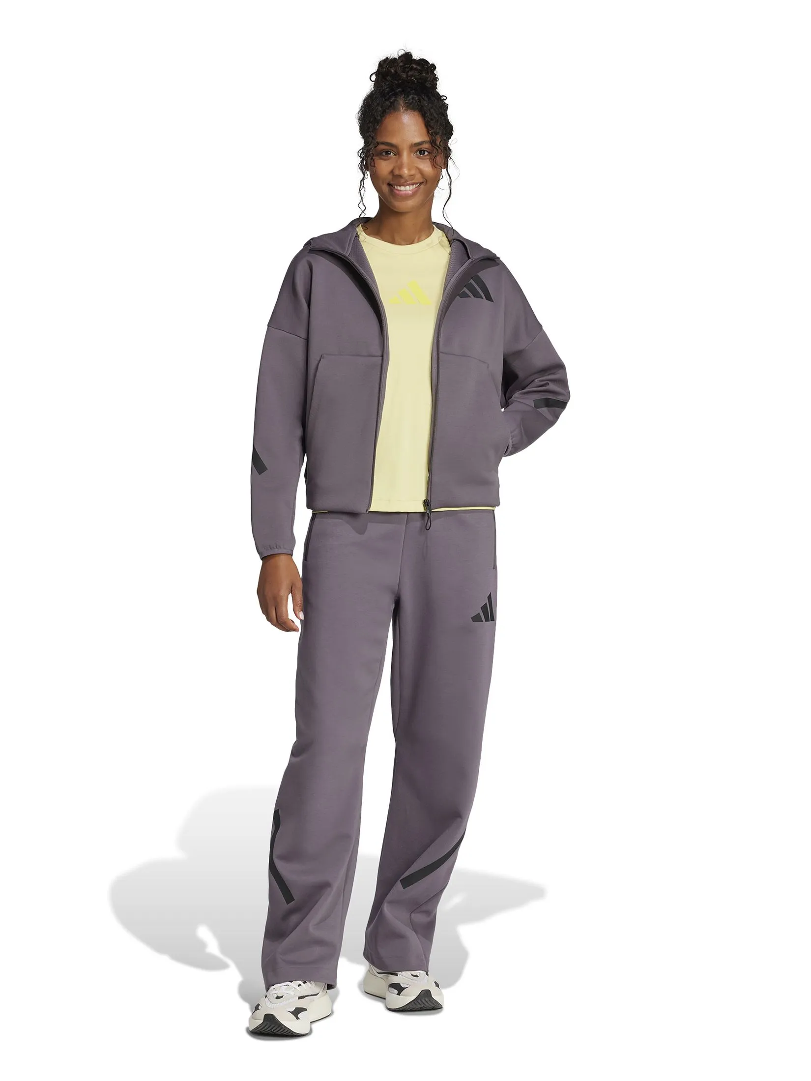 ADIDAS Women Tracksuit Bottoms adidas Z.N.E. Barrel Grey Strata