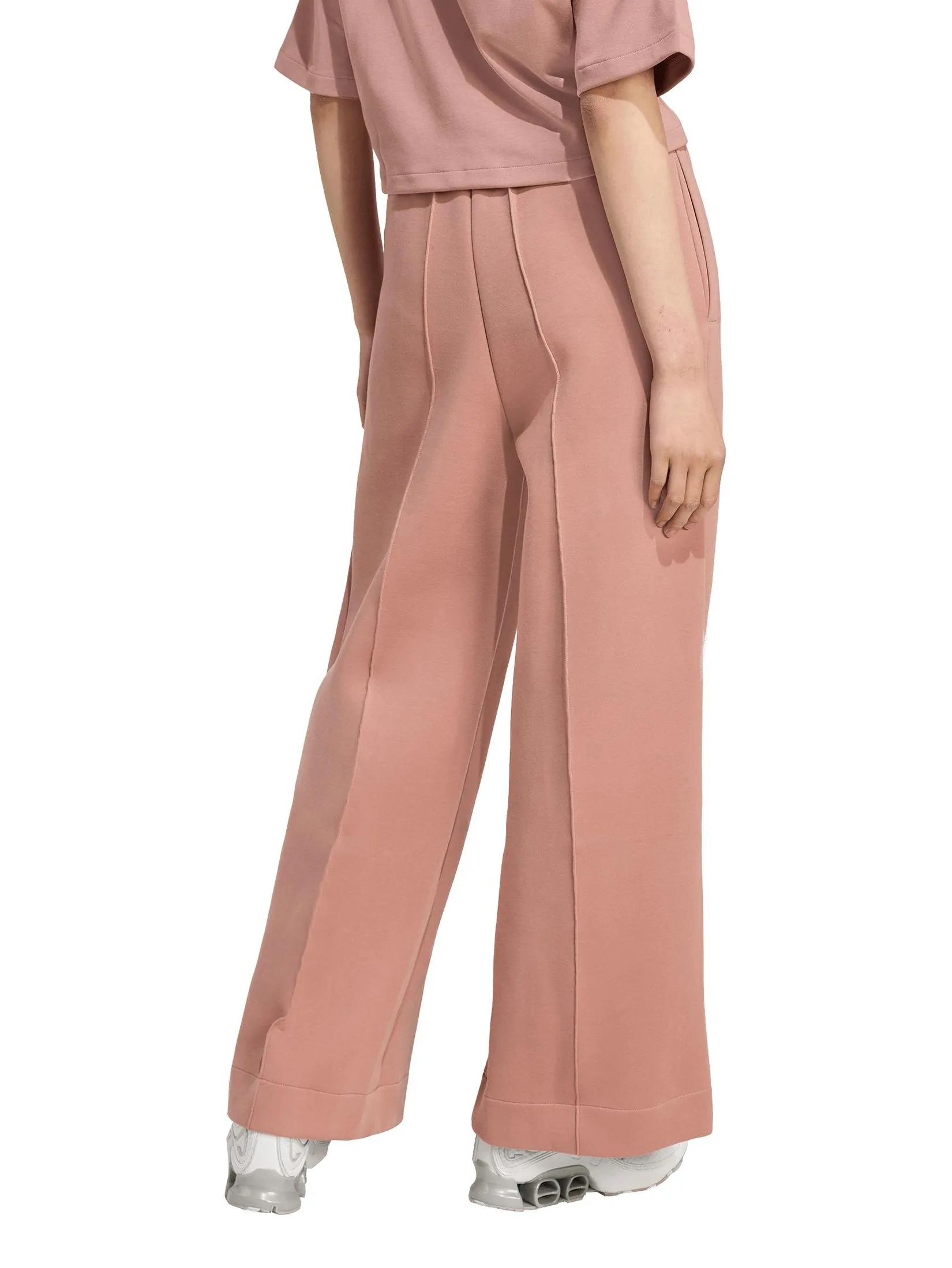 ADIDAS Women Wide Pant Off Placed 3-Stripes JW3621 Red / Warm Clay