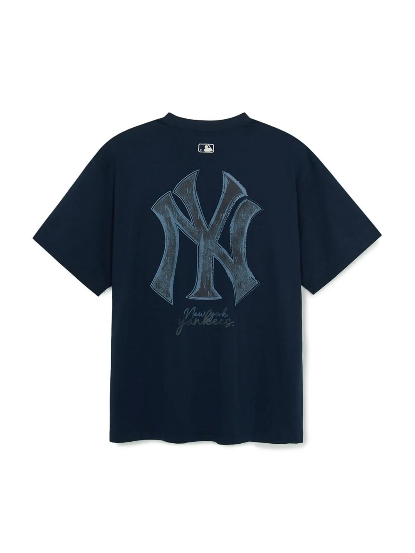 MLB Unisex Vintage Monogram Big Lux Over Fit T-Shirts Model 3ATSM0754 50NYS Navy