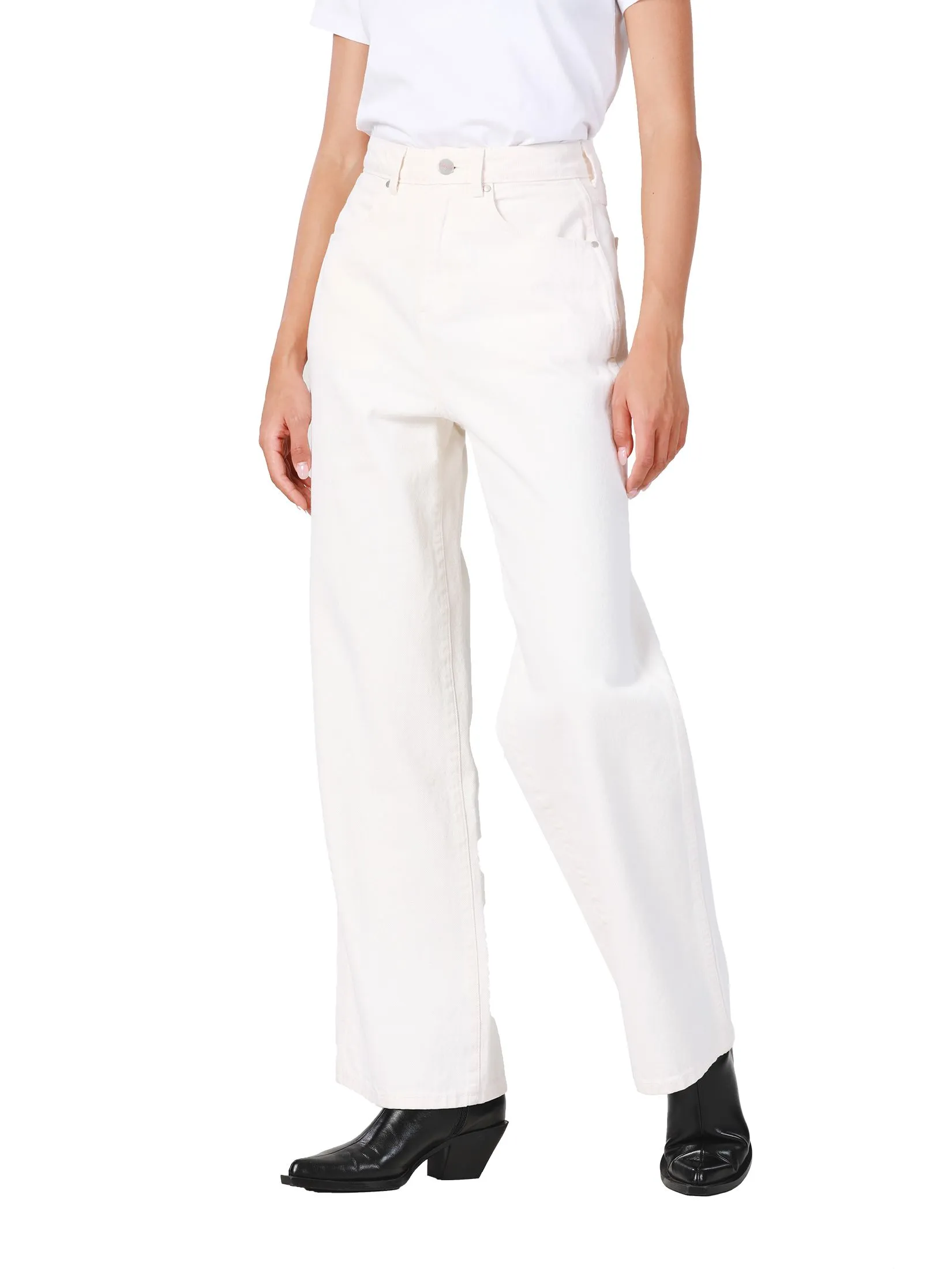 WRANGLER Women's Jeans Everyday with Wrangler Collection High Loose Fit White