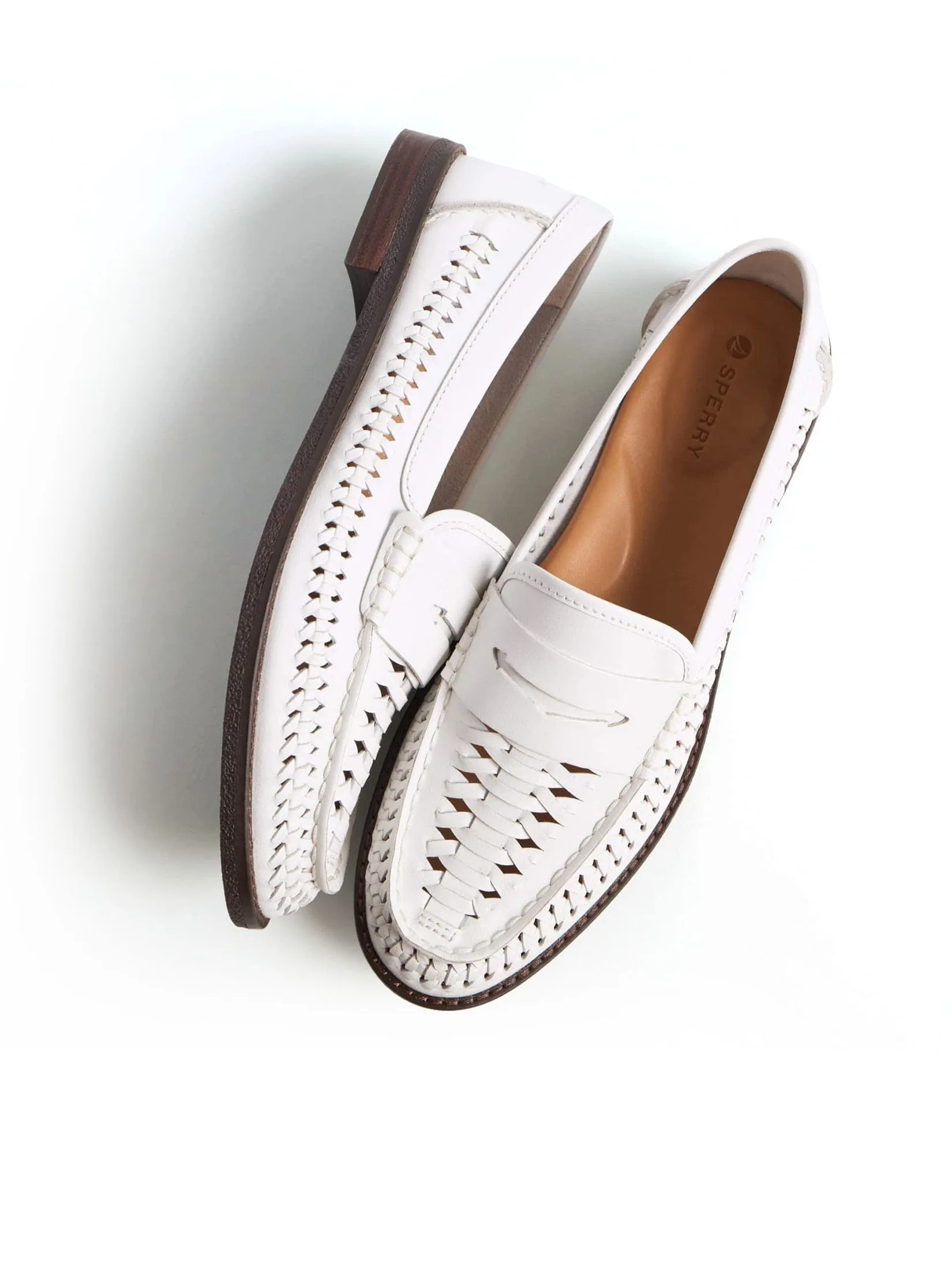 SPERRY WOMEN WHITE WOVEN SEAPORT PENNY